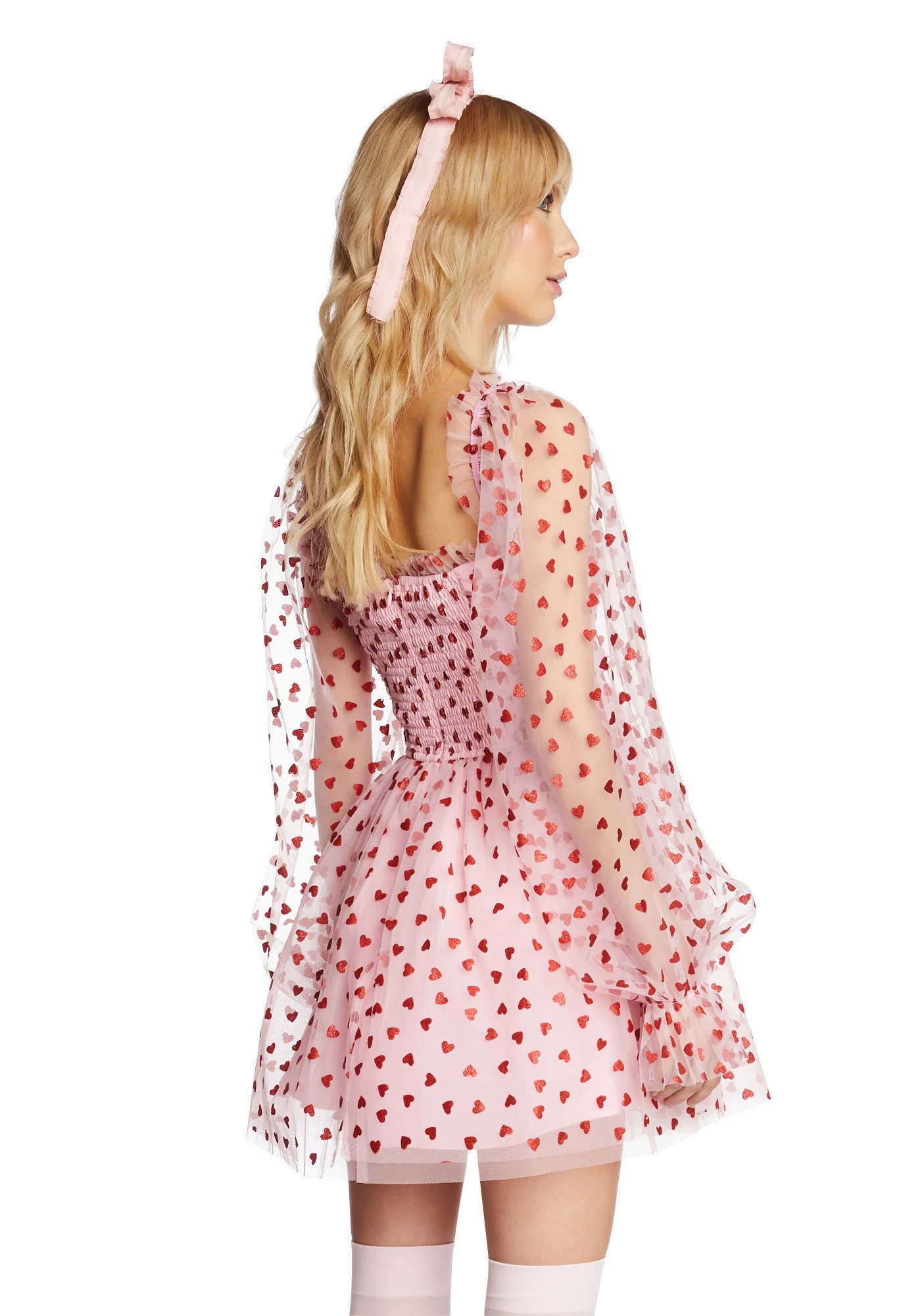 Heavenly Affair Babydoll Dress - Pink - Image 4