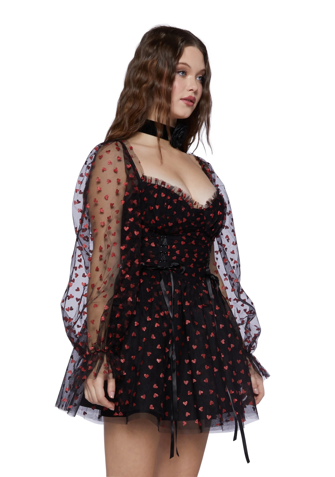 Heavenly Affair Babydoll Dress - Black - Image 3