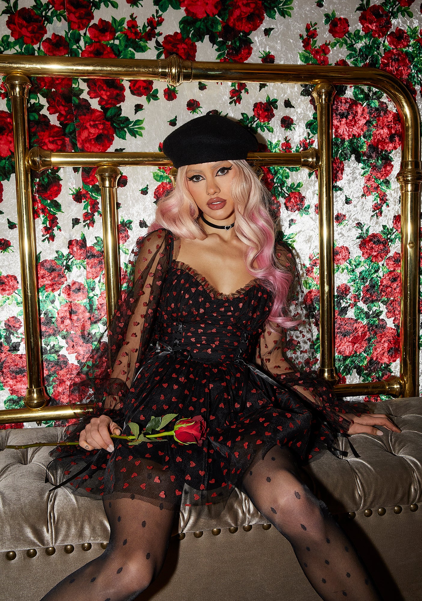 Heavenly Affair Babydoll Dress - Black - Image 5