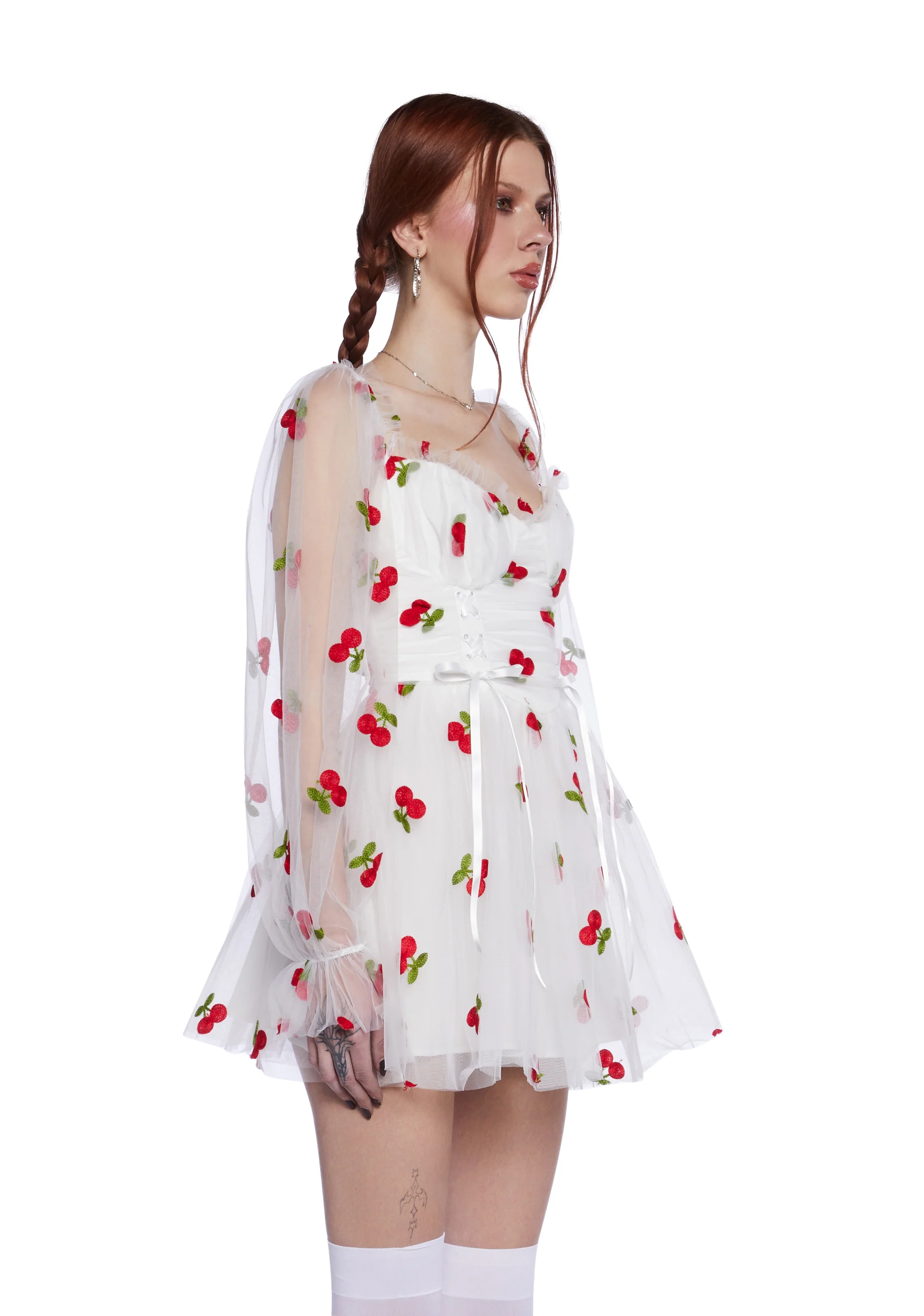 Heavenly Affair Babydoll Dress - Cherry - Image 3