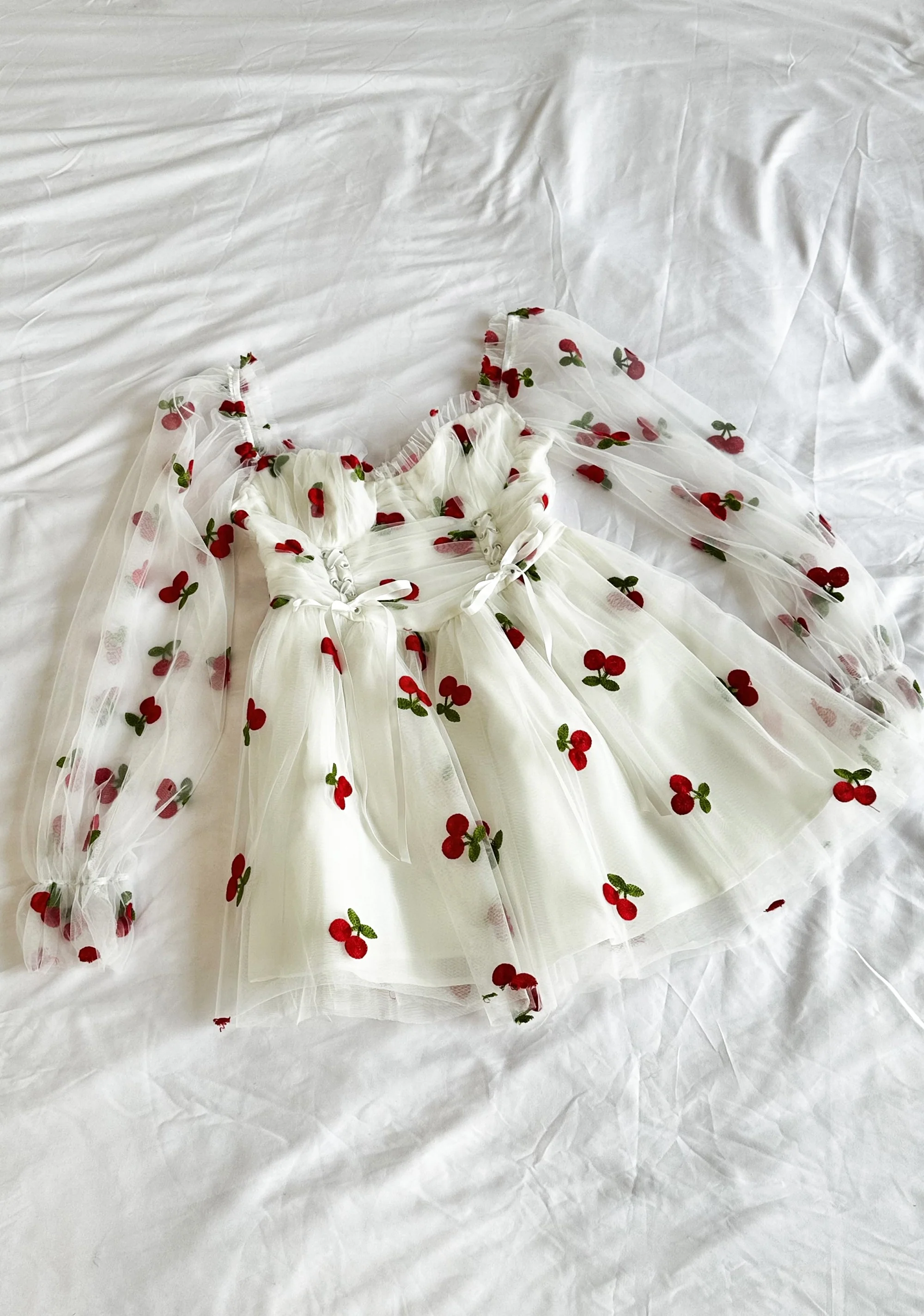 Heavenly Affair Babydoll Dress - Cherry - Image 6