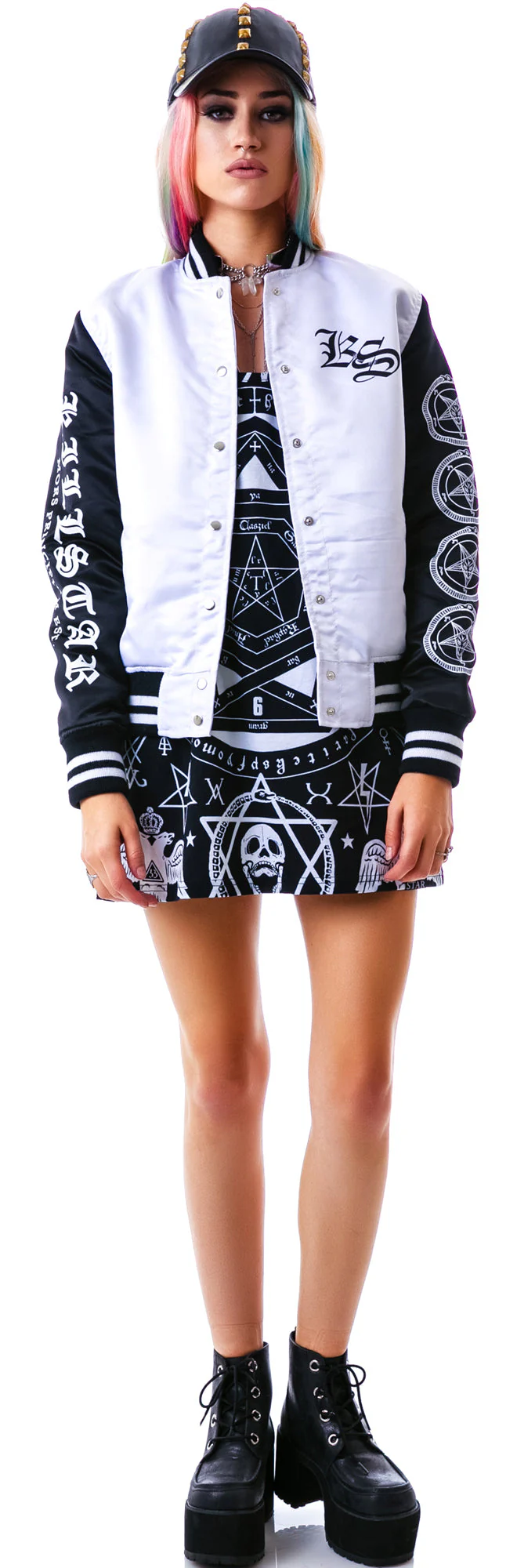 Hell Yeah Varsity Jacket - Black - Image 3