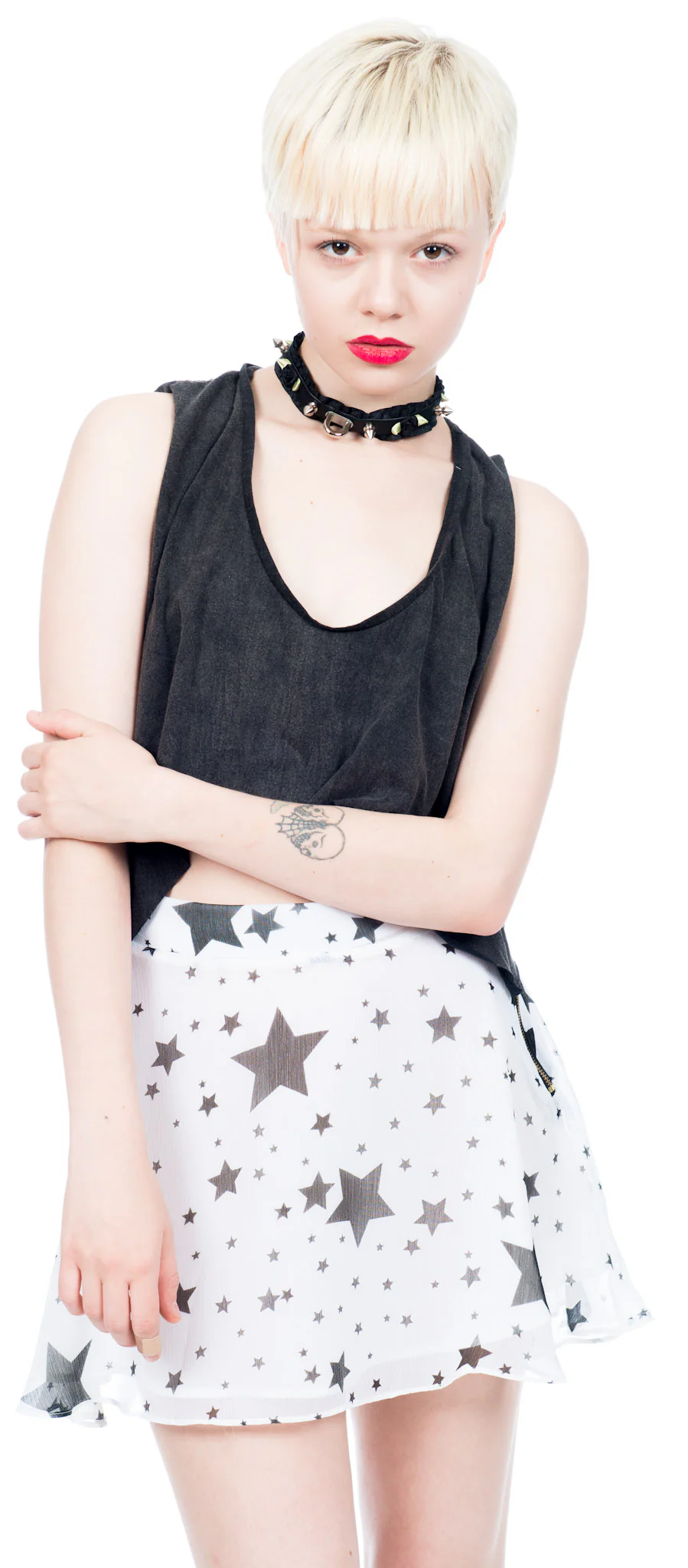 Hendrix Star Print Circle Mini Skirt - Image 4