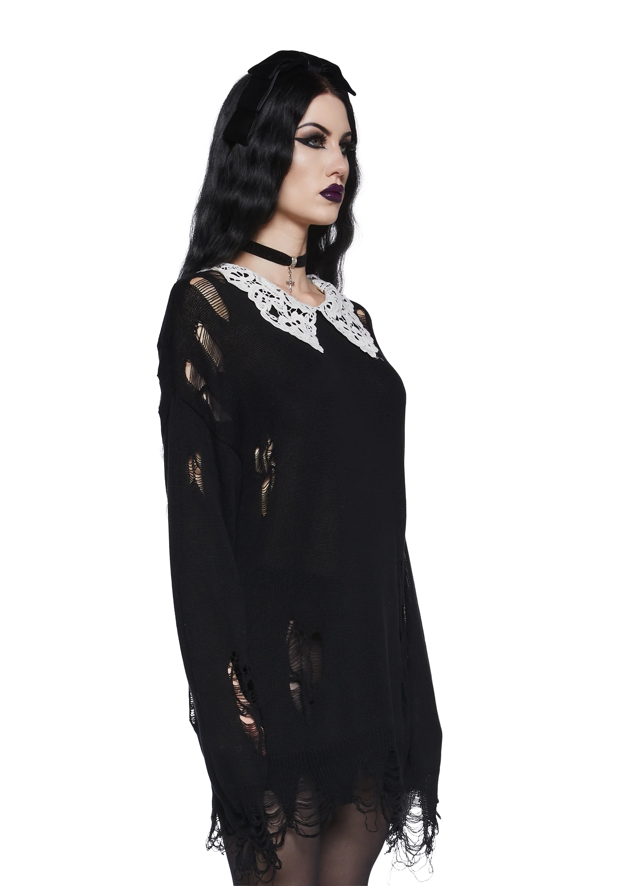 Hexed Vices Distressed Sweater - Image 4