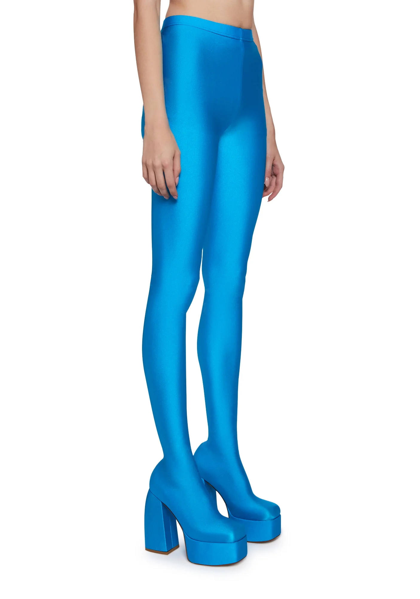 Hey Hey Platform Pant Boots- Blue - Image 3