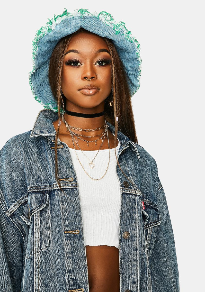 Hidden Identity Denim Bucket Hat - Image 2