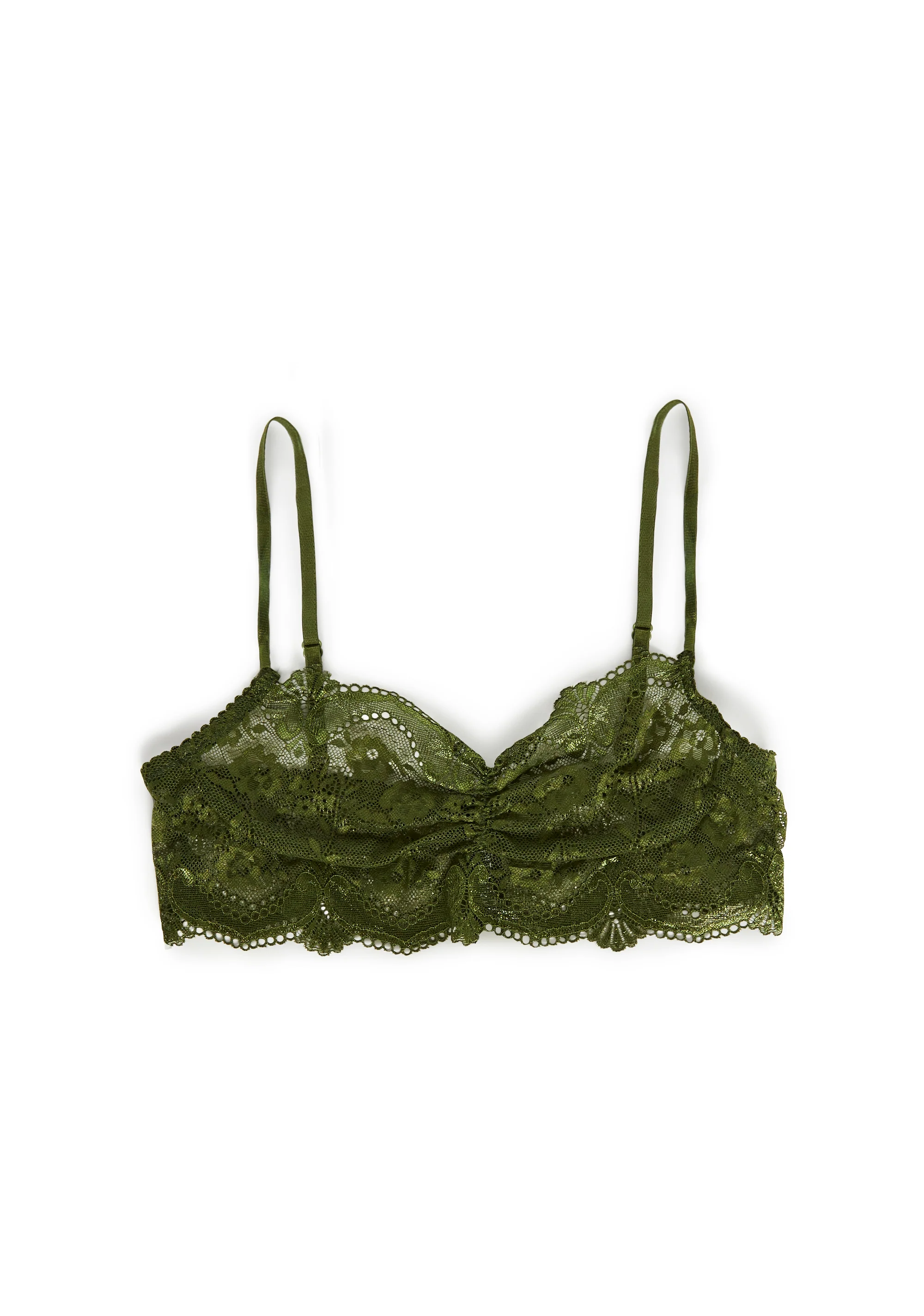 Hidden Secrets Lace Bralette - Olive - Image 6