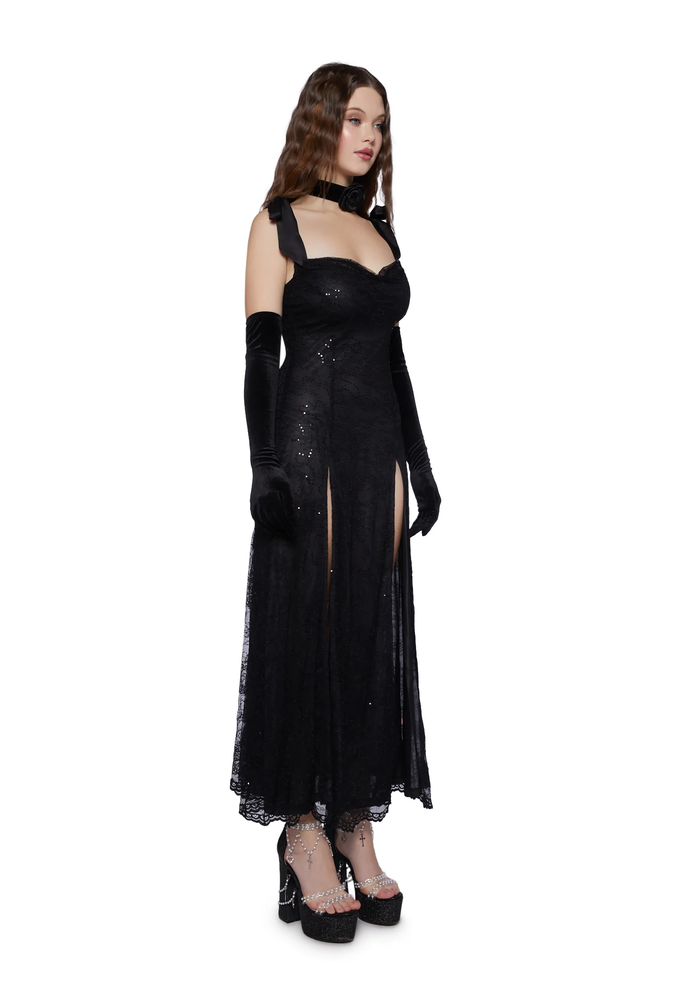 High Rise Allure Maxi Dress - Black - Image 3