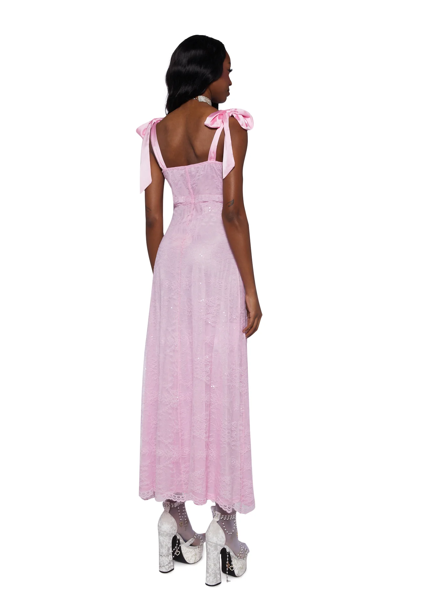 High Rise Allure Maxi Dress - Pink - Image 4
