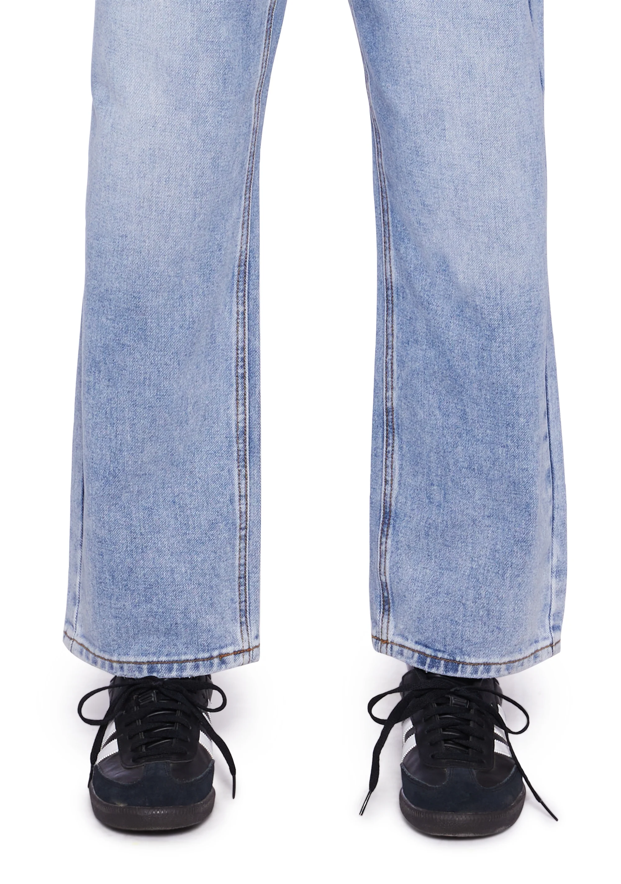 High Rise Straight Crop Denim Jeans - Image 5