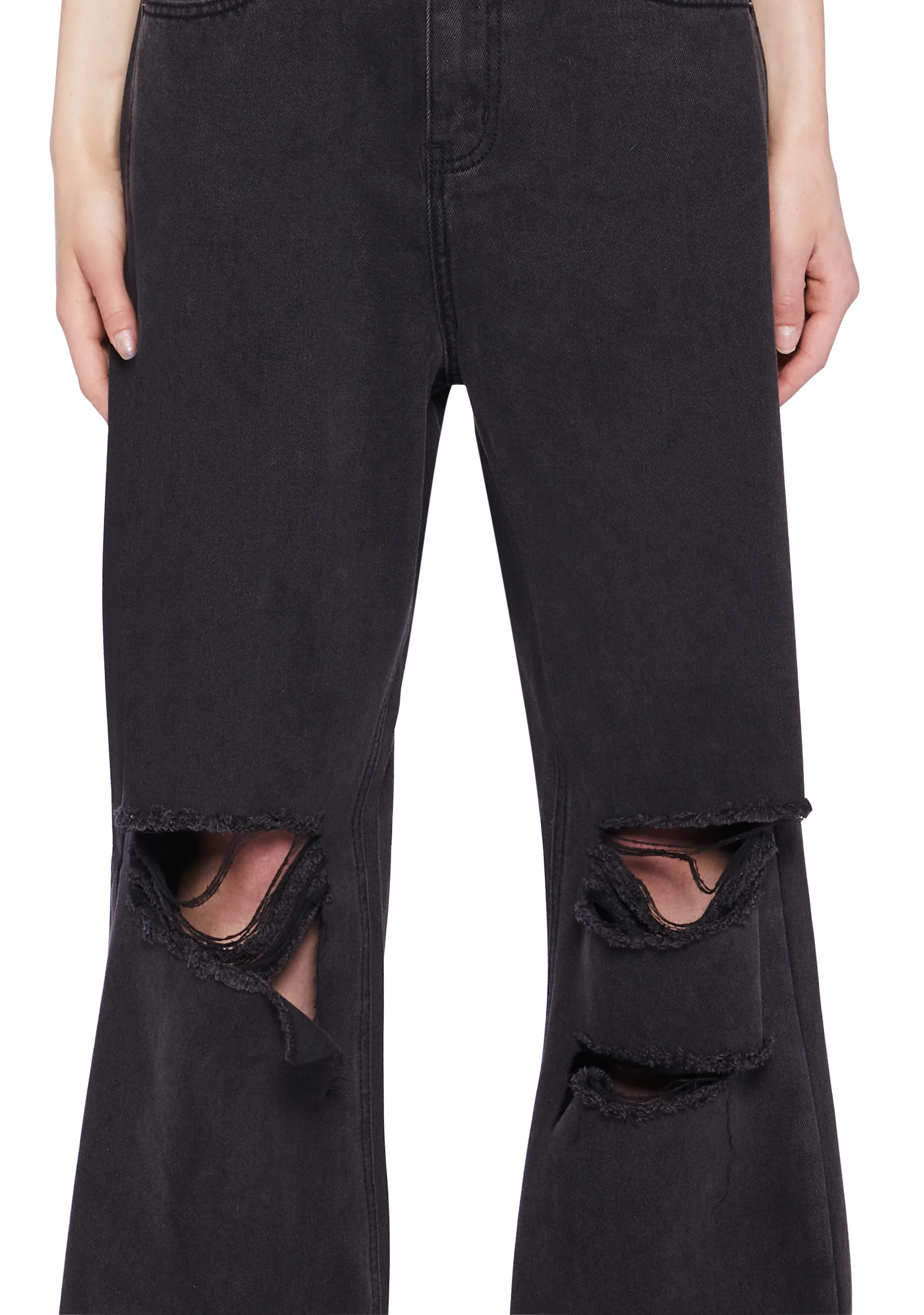 High Rise Wide Leg Skater Denim Jeans - Image 5