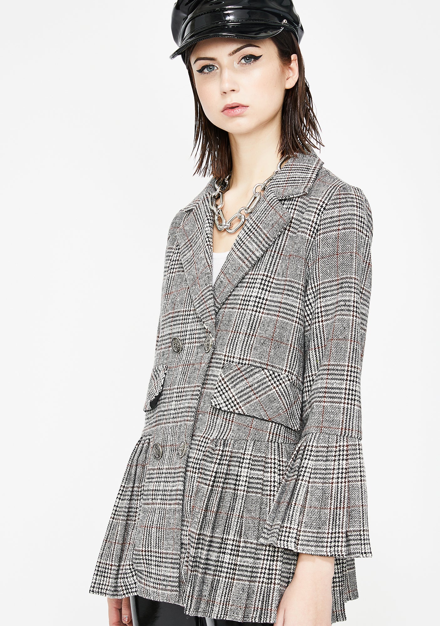 Higher Reading Plaid Blazer - Image 2
