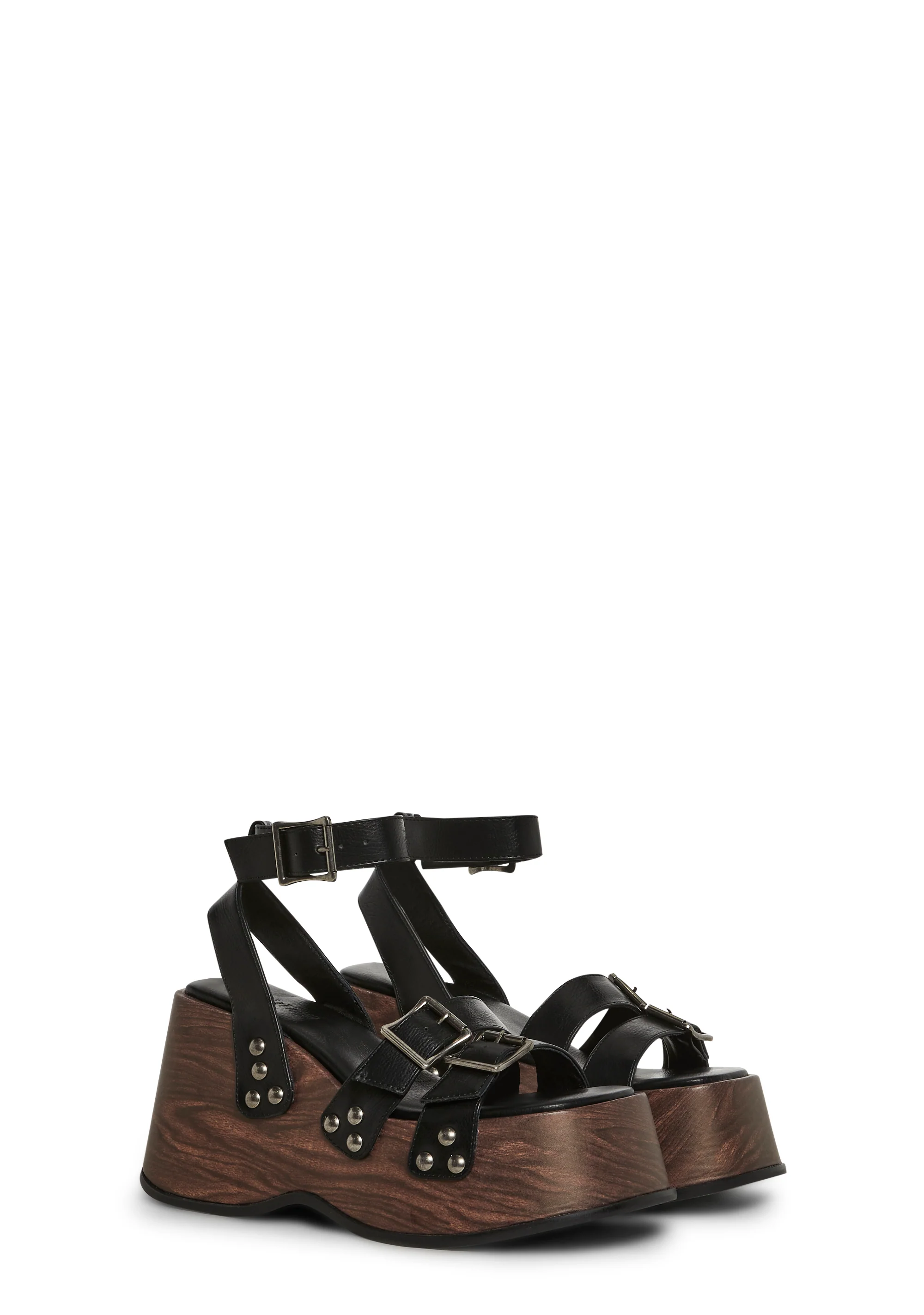 Summer Moves Platform Wedges - Black - Image 3