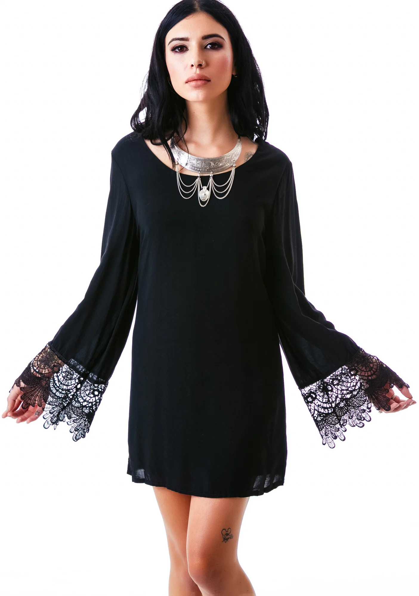 Hippy Bell Sleeve Dress - Image 3