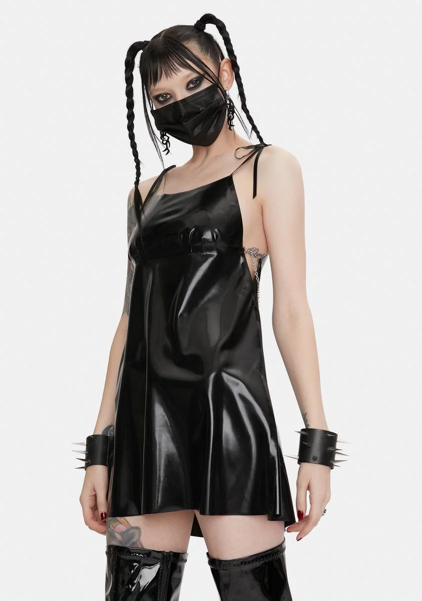 Holly Latex Mini Dress - Image 2