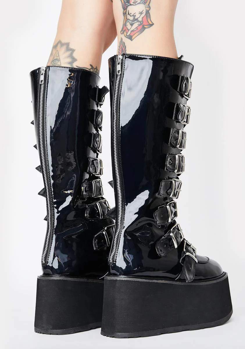 Damned-318 Platform Knee High Boots - Image 4