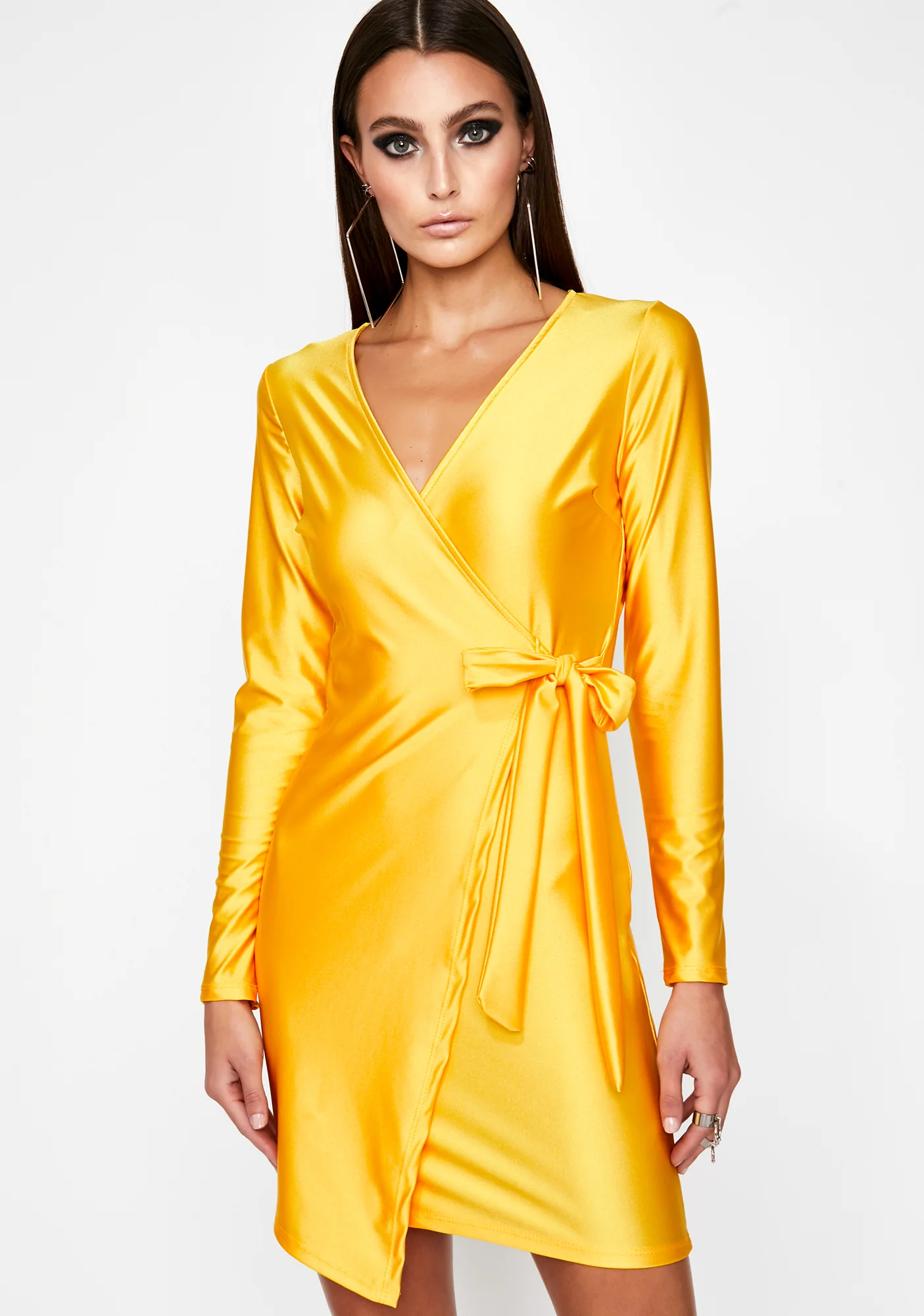 Honey Dinner Date Wrap Dress - Image 2