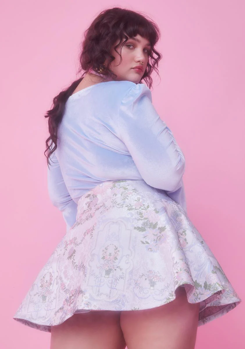 Honey If The Shoe Fits Brocade Skirt - Image 4
