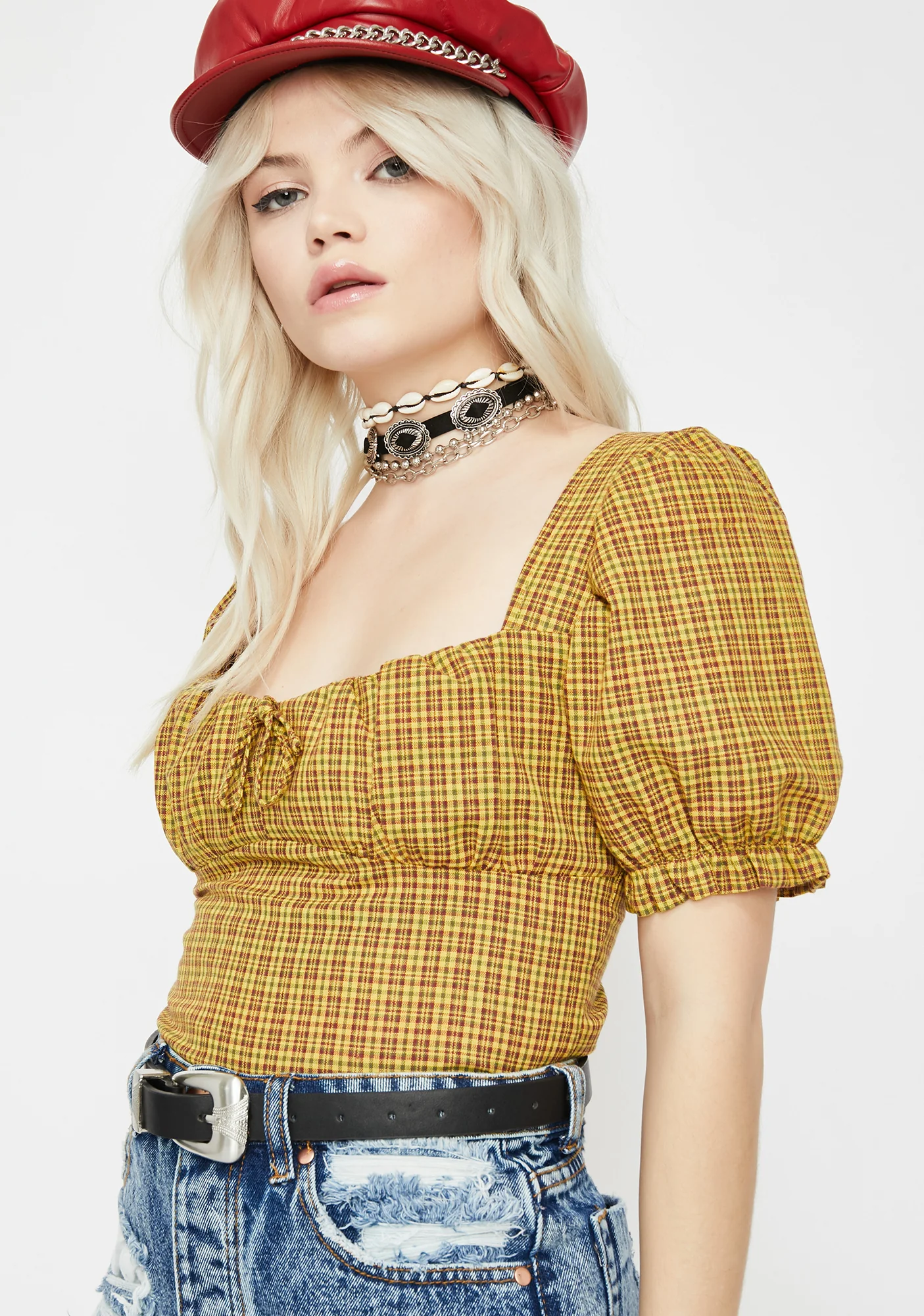 Honey Simple Lyfe Plaid Top - Image 2