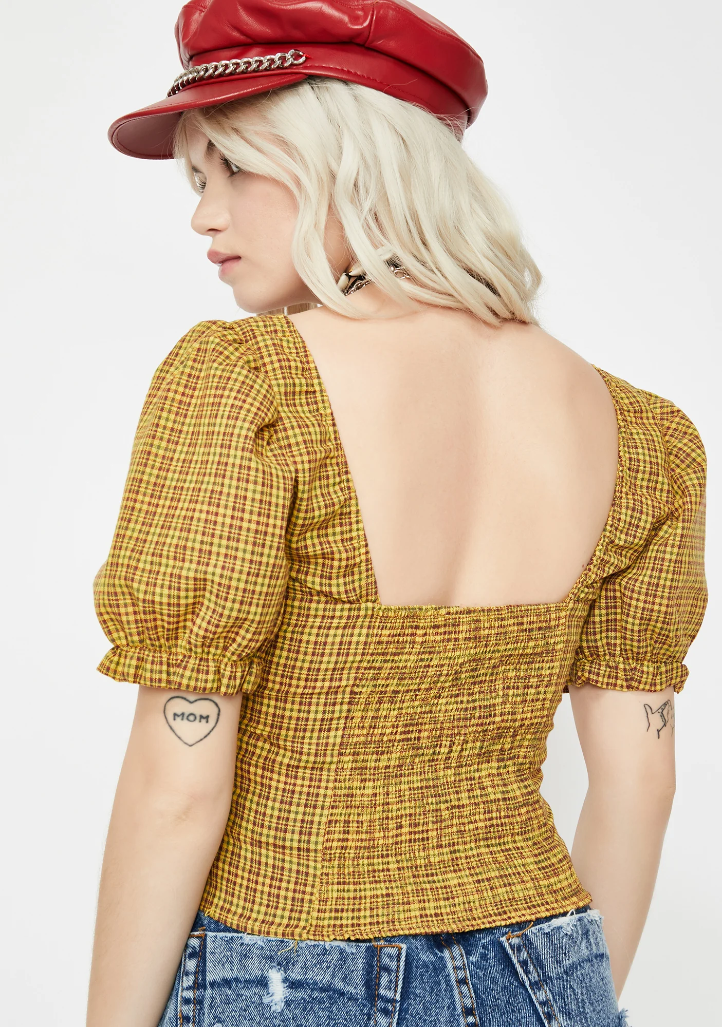 Honey Simple Lyfe Plaid Top - Image 4