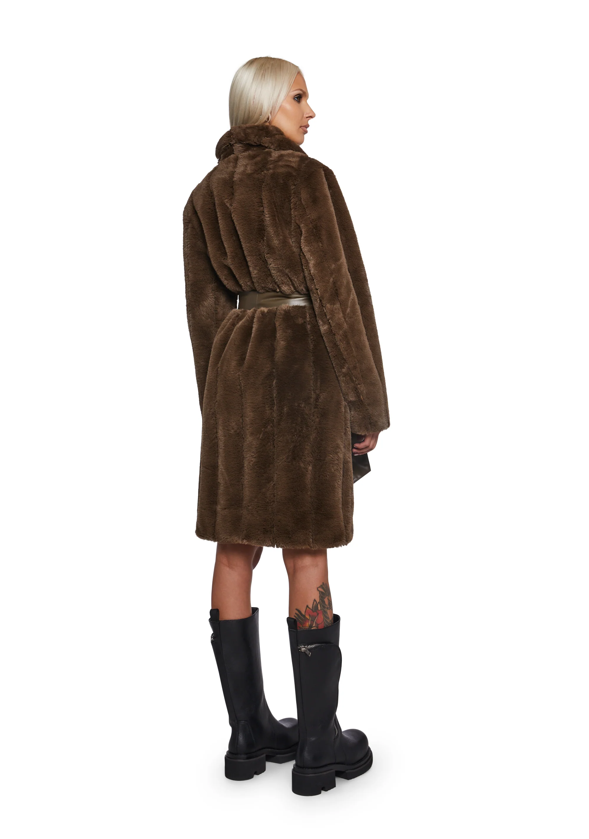 Signal Maxi Faux Fur Coat - Image 4