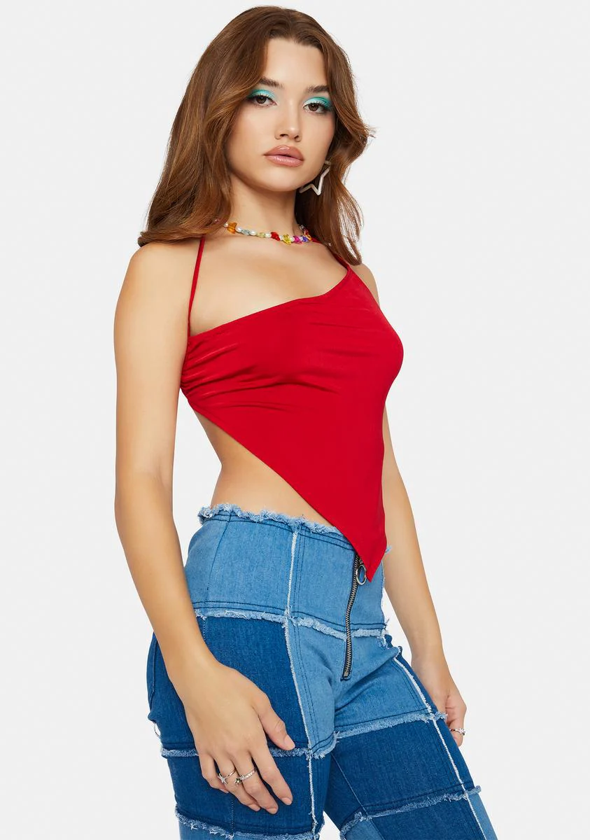 Hot Barn Party Asymmetrical Crop Top - Image 2