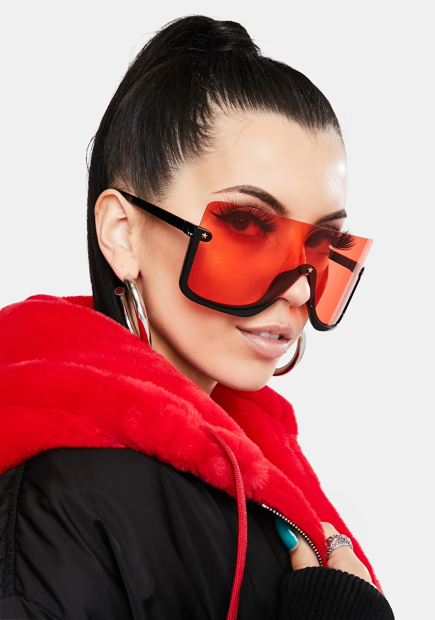 Hot Broken Promises Oversized Sunglasses - Image 4