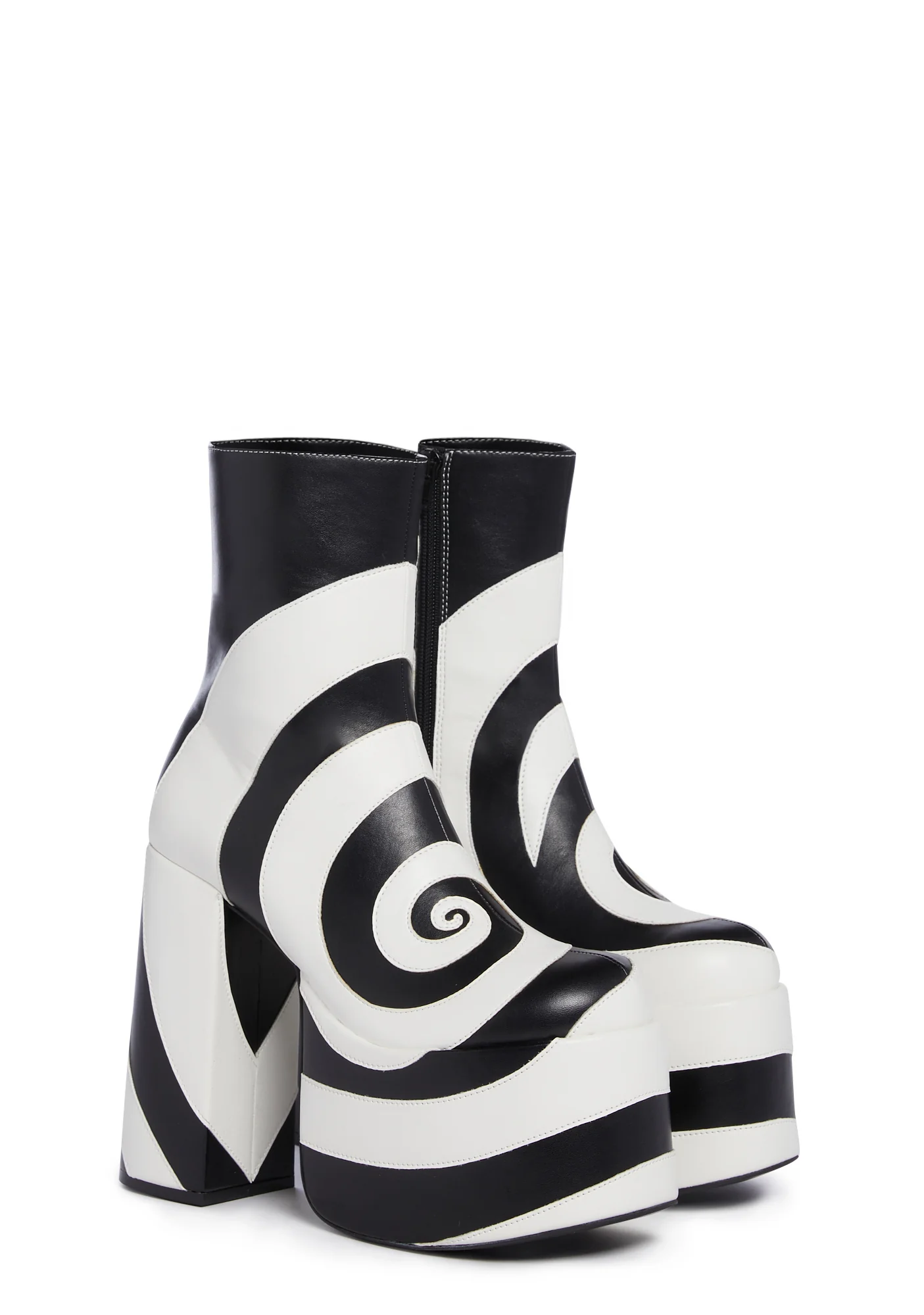 How Sweet It Is Ankle Boots - Black/White - Image 3