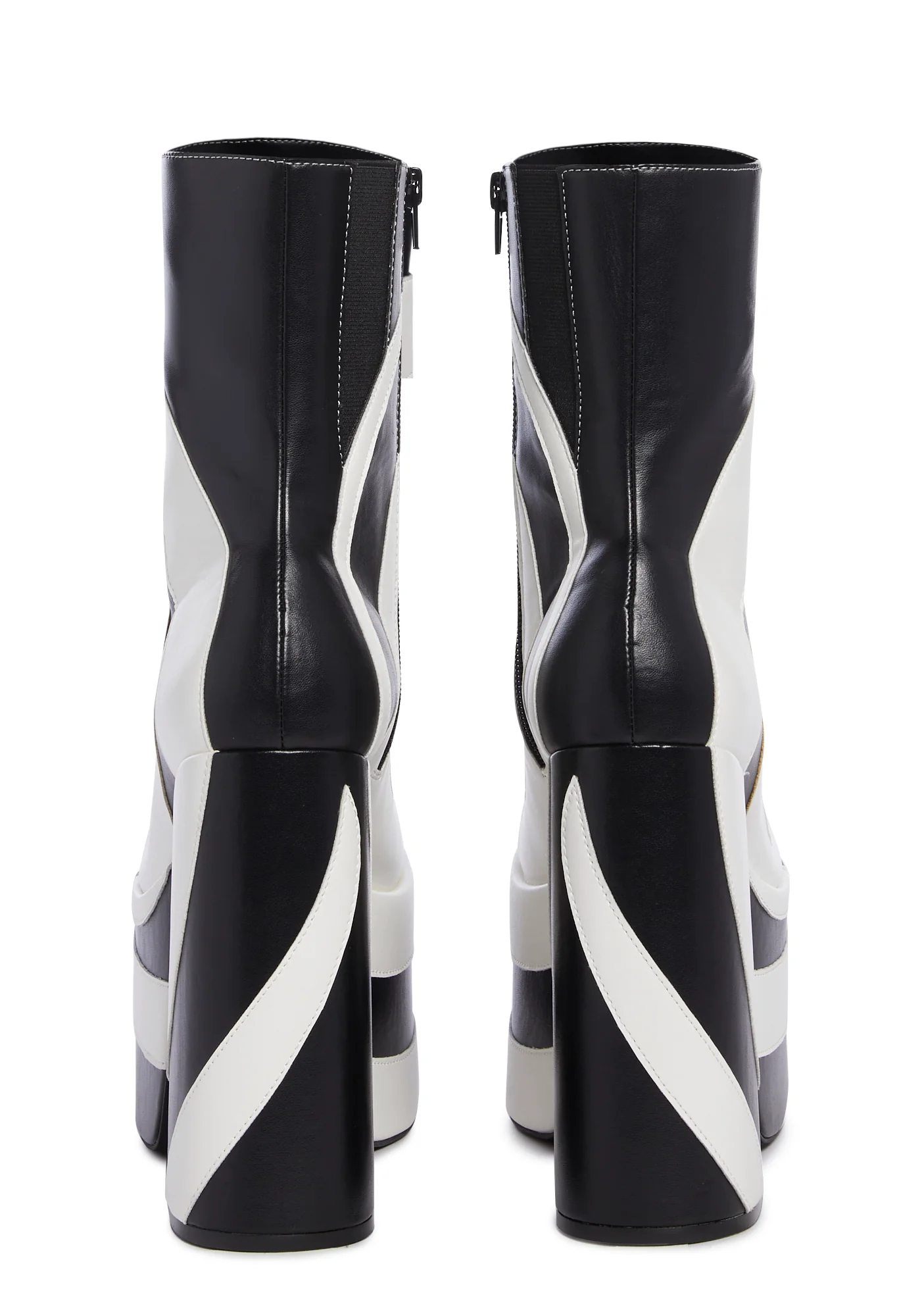 How Sweet It Is Ankle Boots - Black/White - Image 4