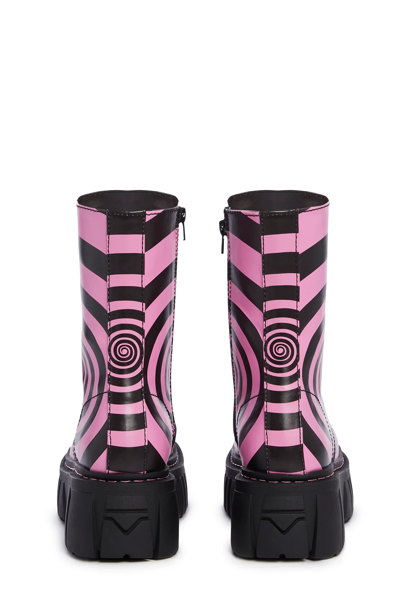 How Sweet It Is Combat Boots - Black/Pink - Image 4