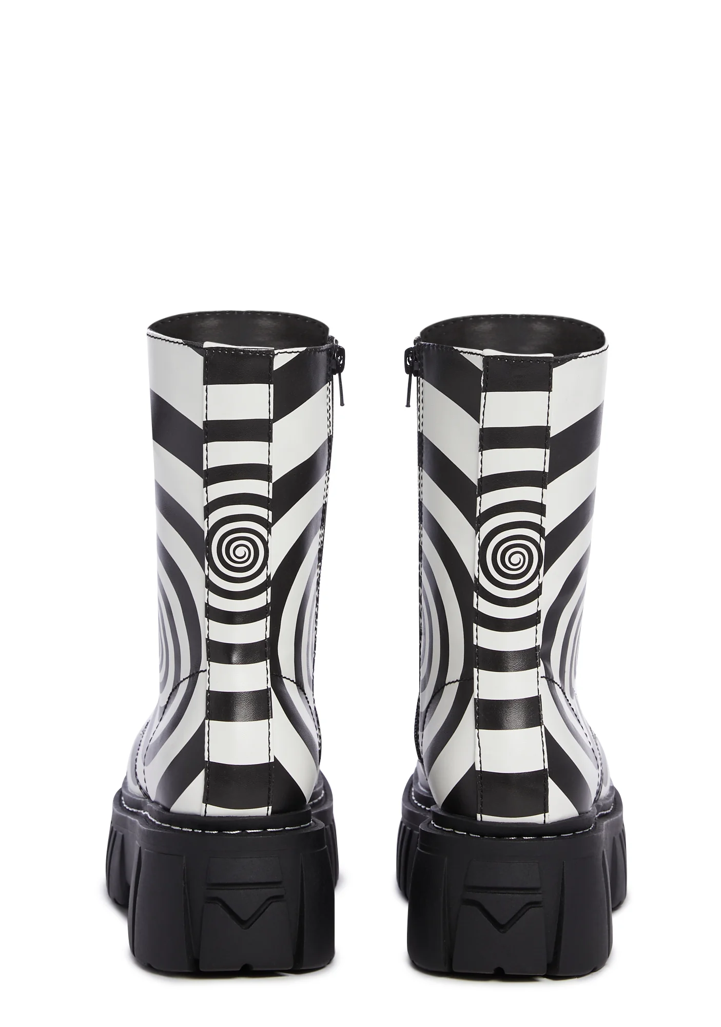 How Sweet It Is Combat Boots - Black/White - Image 4