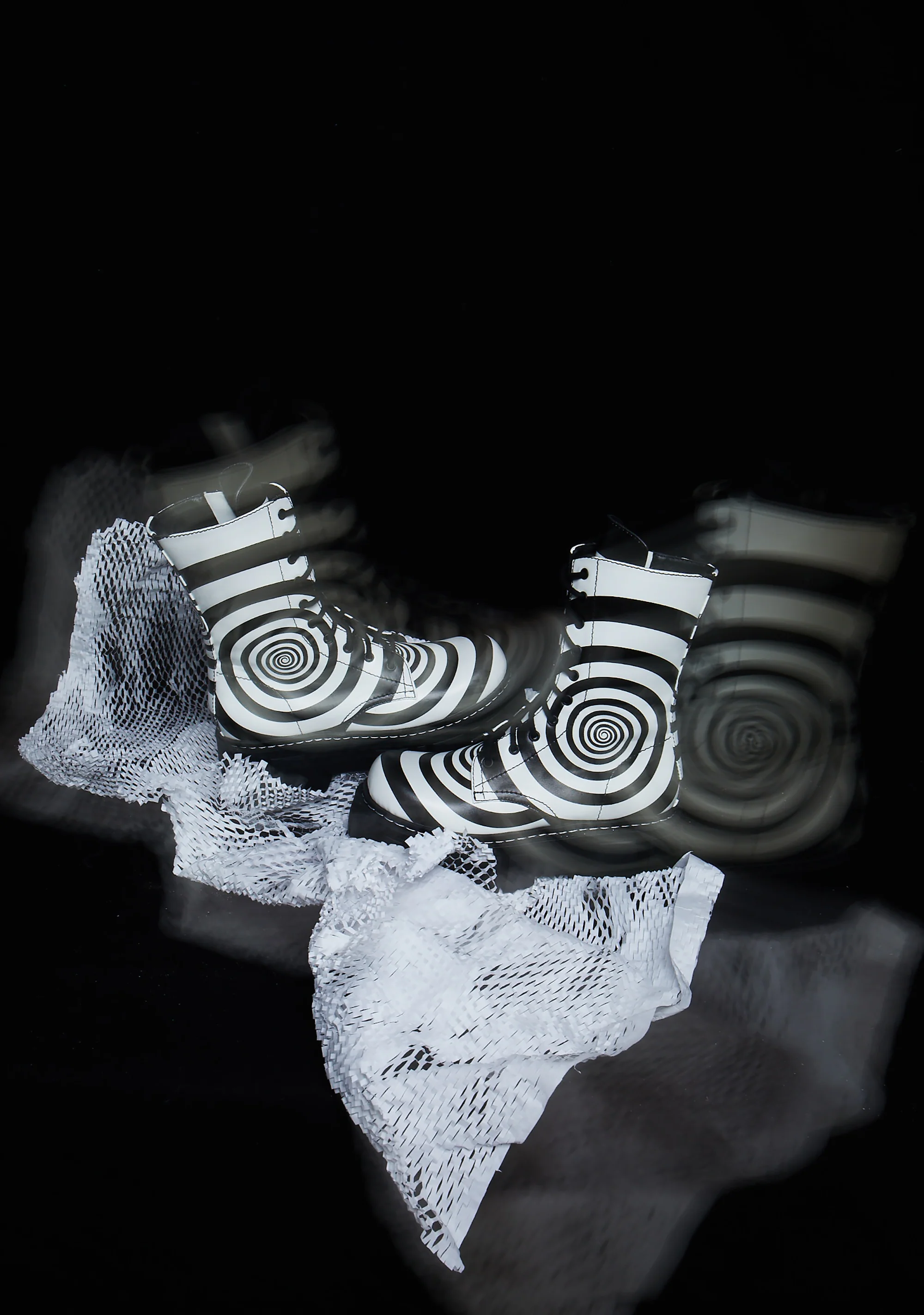 How Sweet It Is Combat Boots - Black/White - Image 5