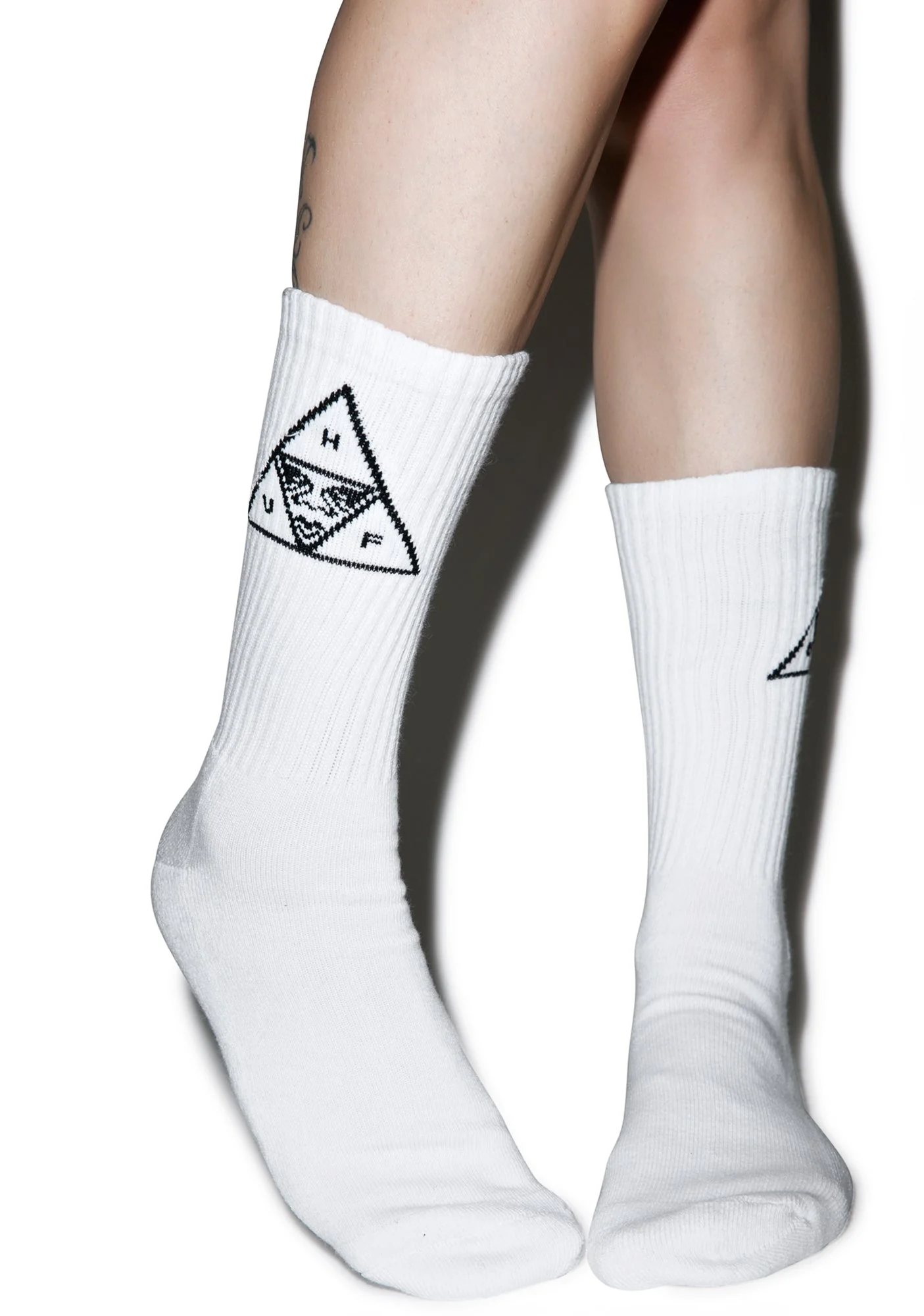 HUF X Obey Crew Socks - Black - Image 6