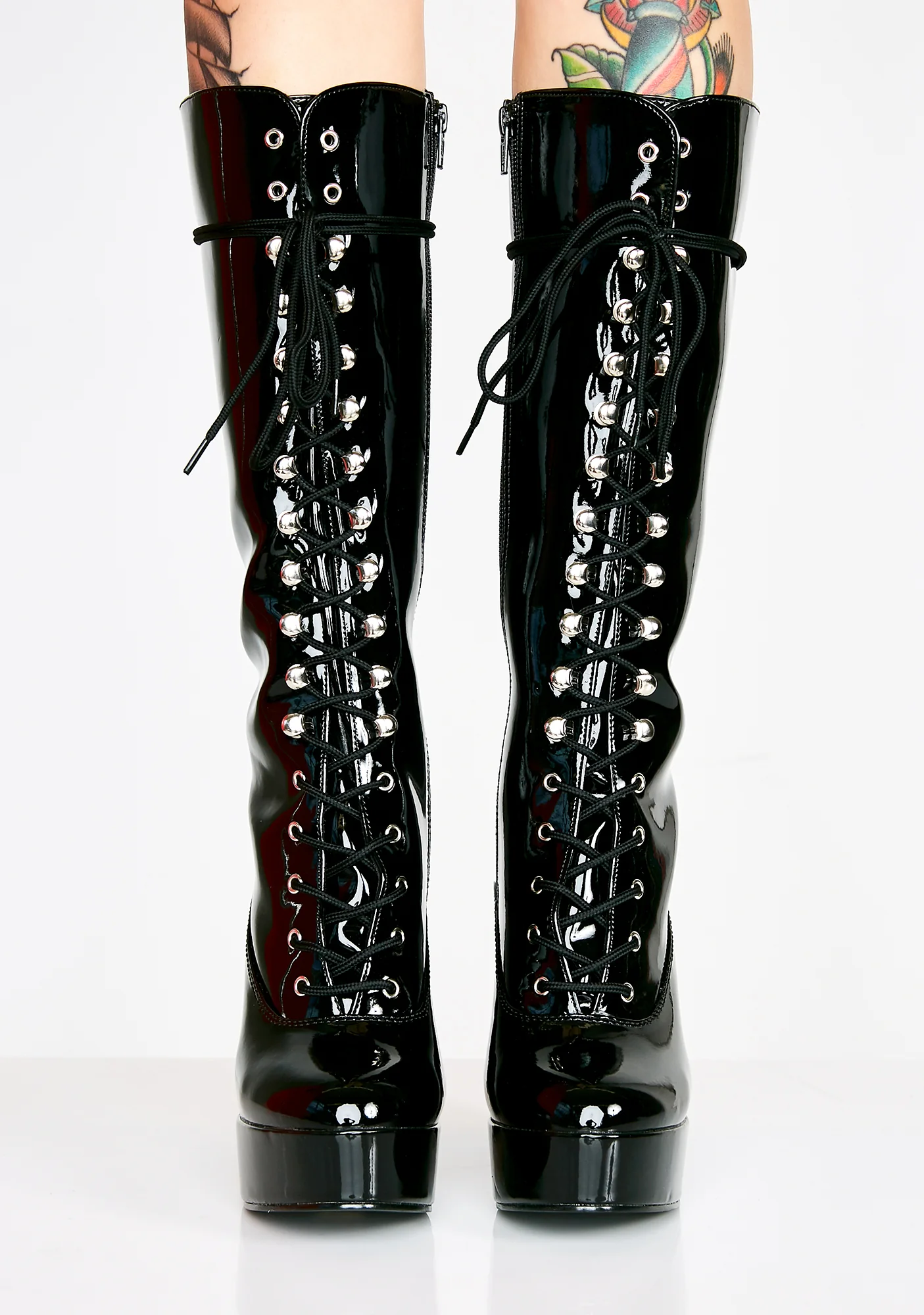 Electra-2020 Platform Knee High Boot-Black - Image 5