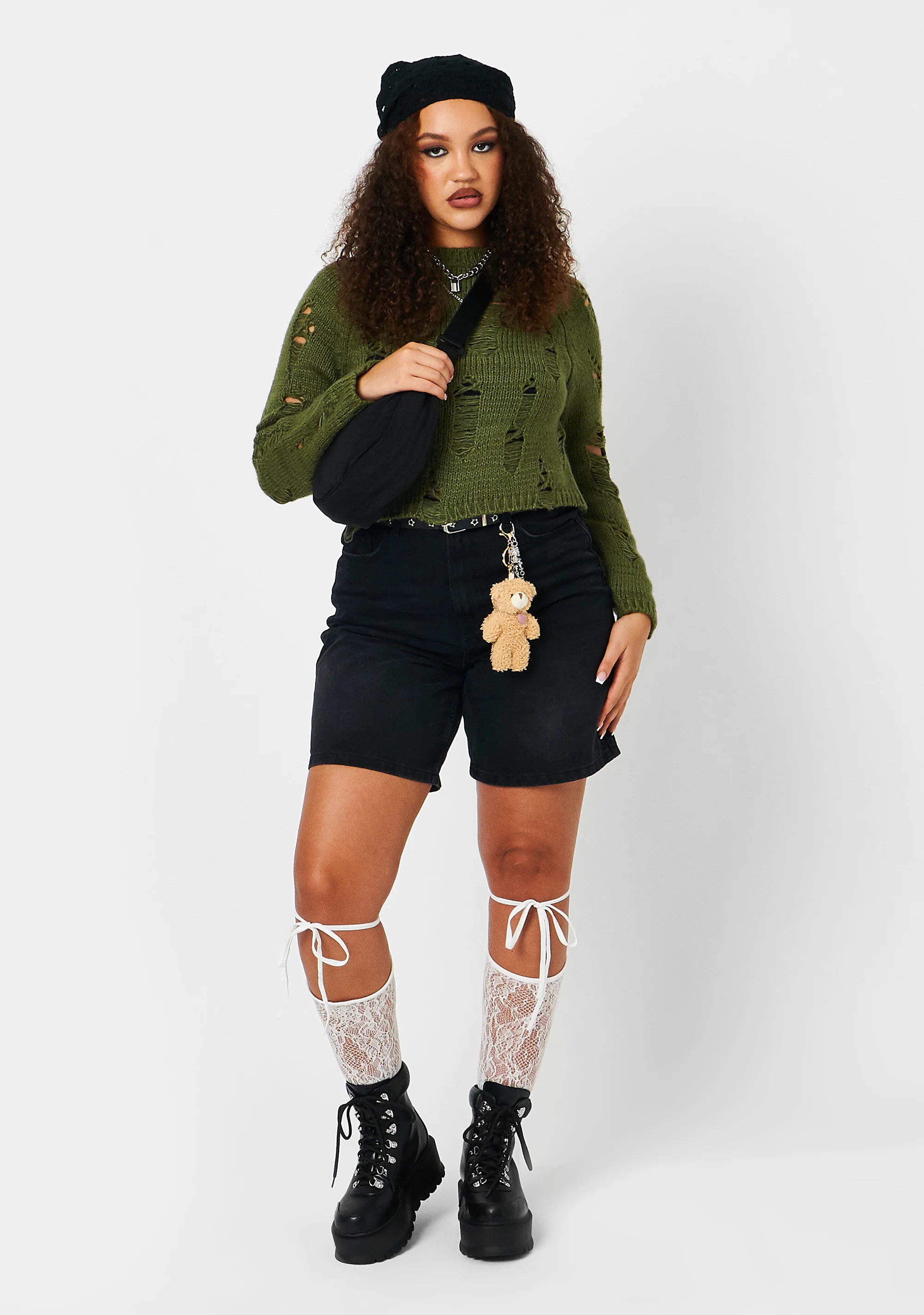 Hydra All Black Matrix Platform Boots - Image 11