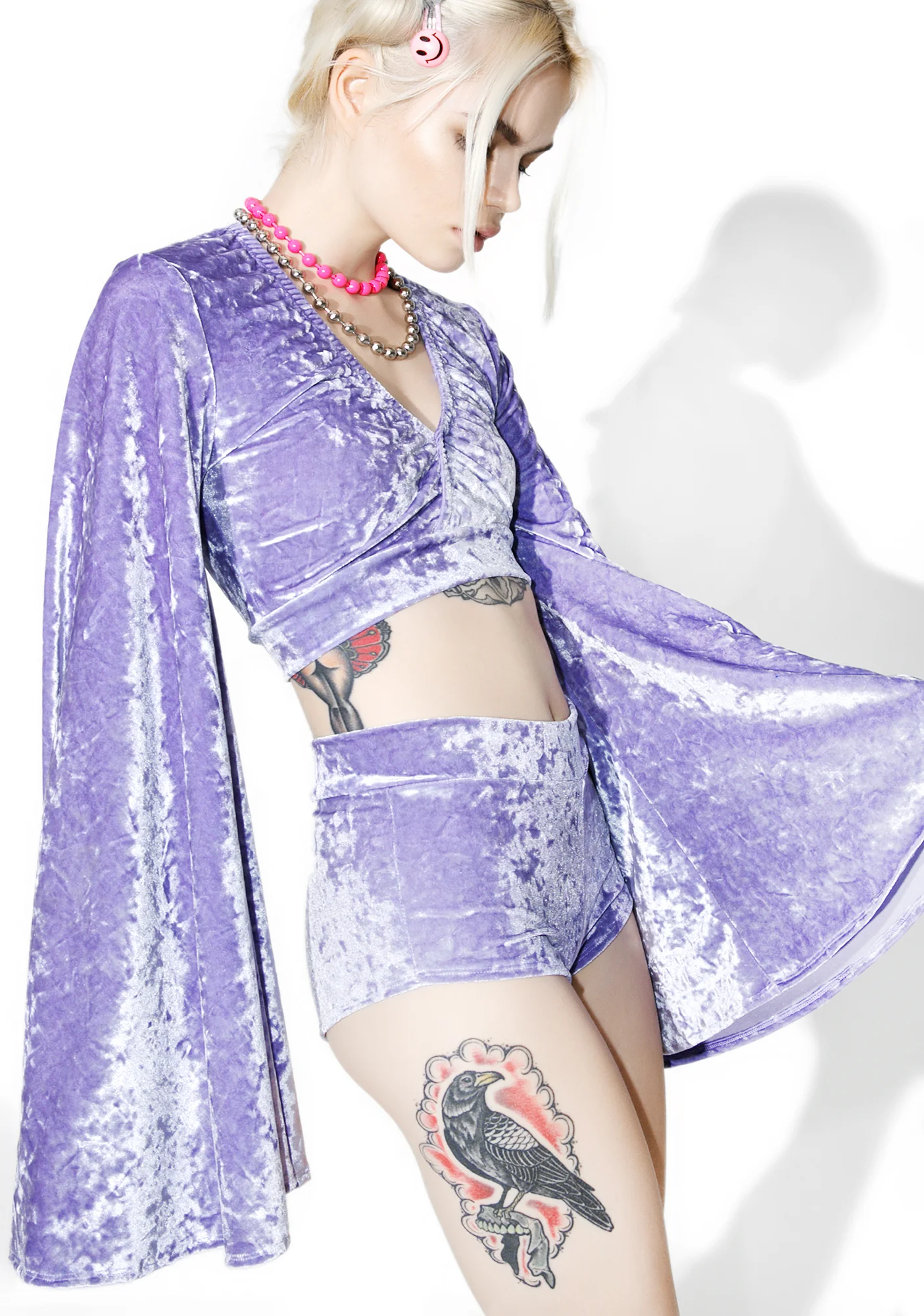 I Got U Babe Velvet Crossover Top - Image 2