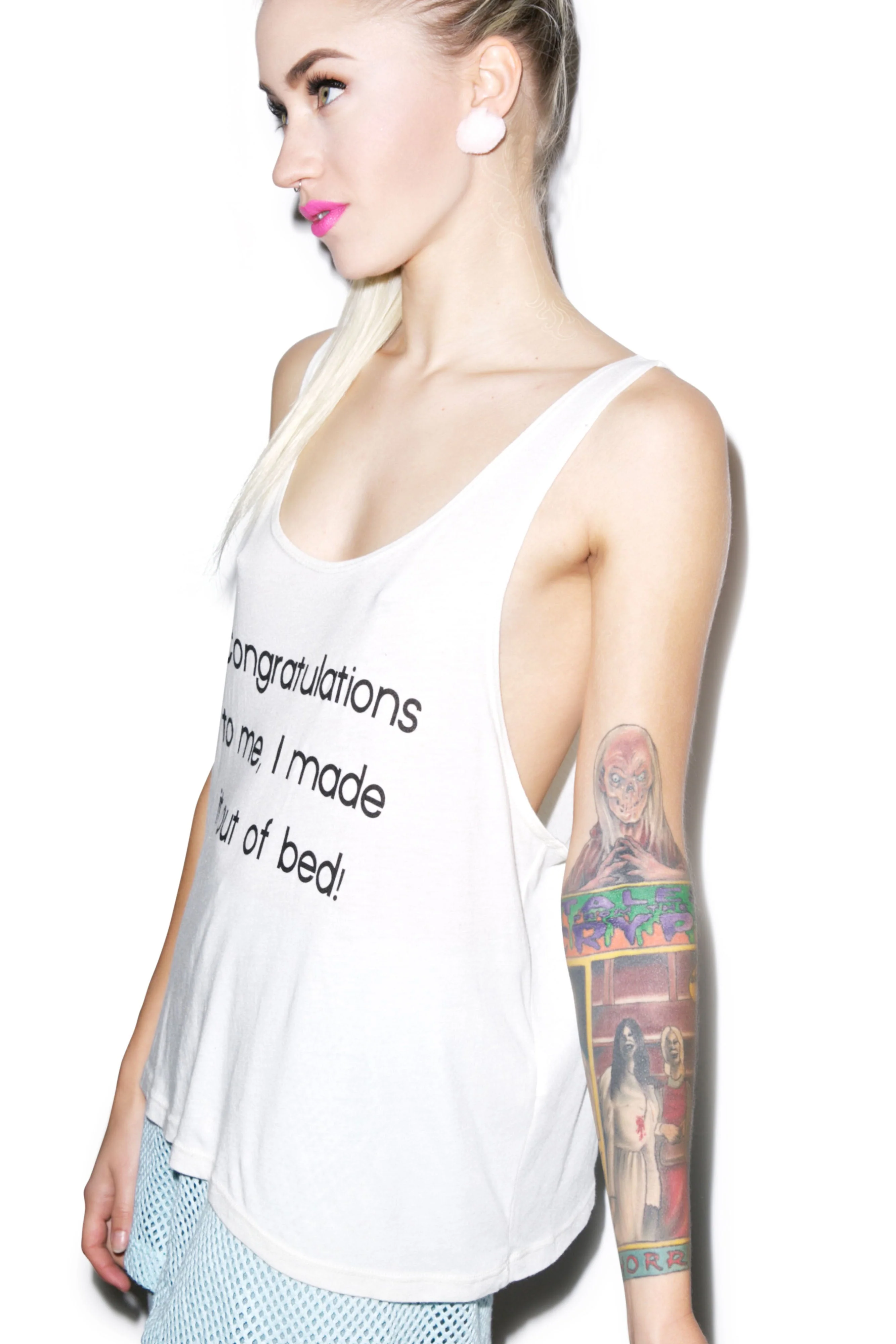 I Made It Boy Tank - White - Image 3
