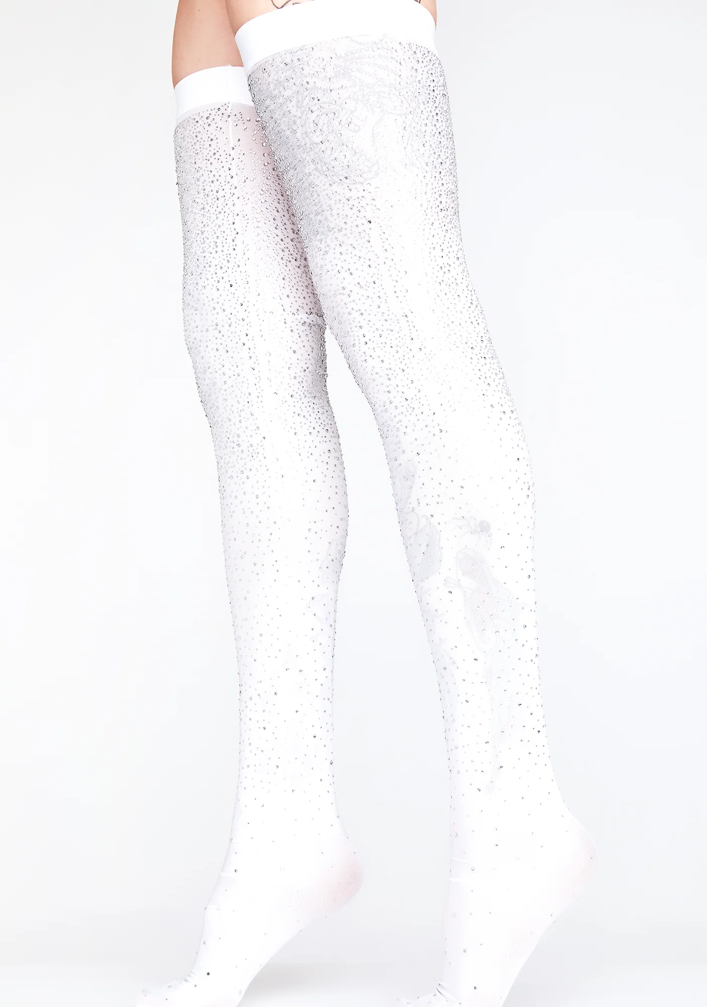 Iced Out Rhinestone Thigh Highs - Image 2
