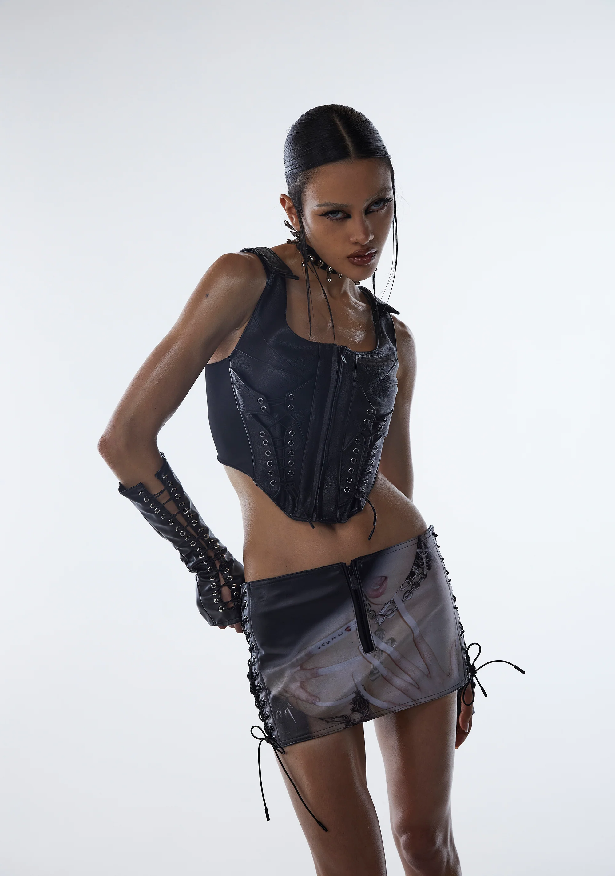 Icon Print Mini Skirt - Image 6