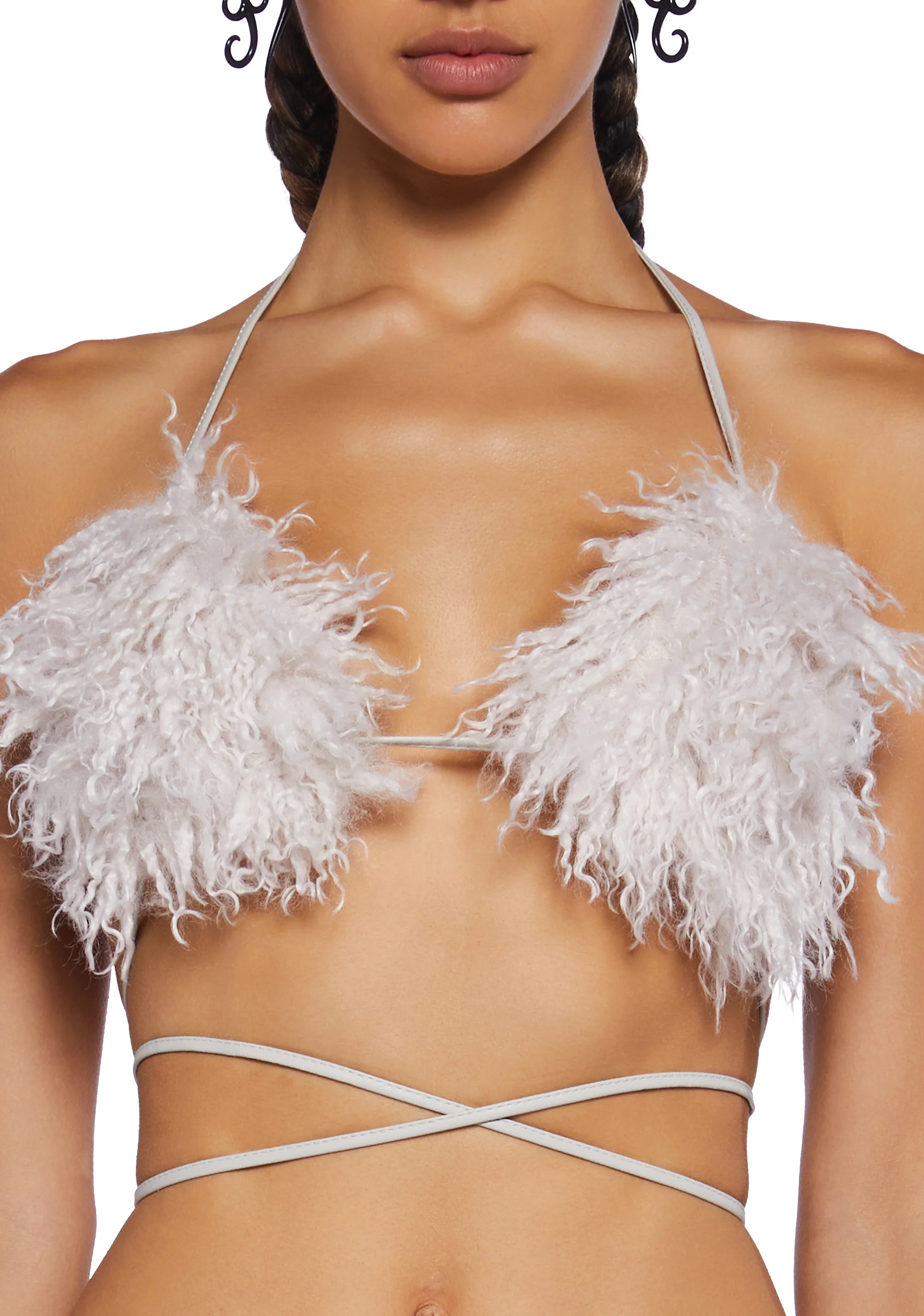 Icy Revival Faux Fur Top - White - Image 5