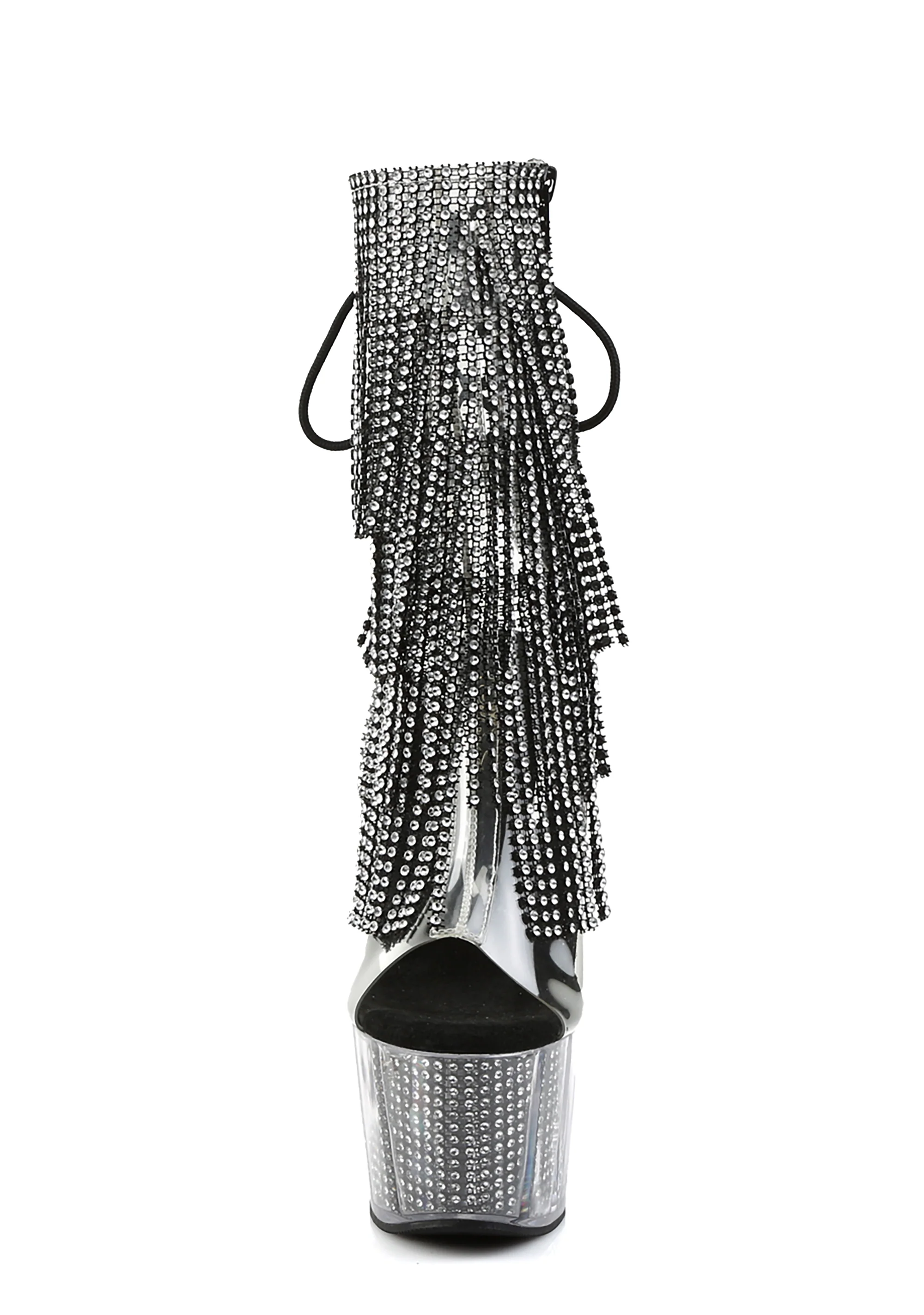 Adore-1017SRS Platform Ankle Boots-Clear - Image 4