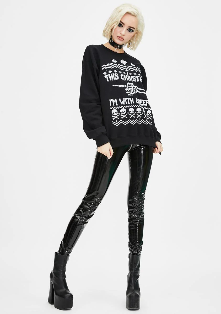 I'm Creepy Christmas Sweater - Image 3