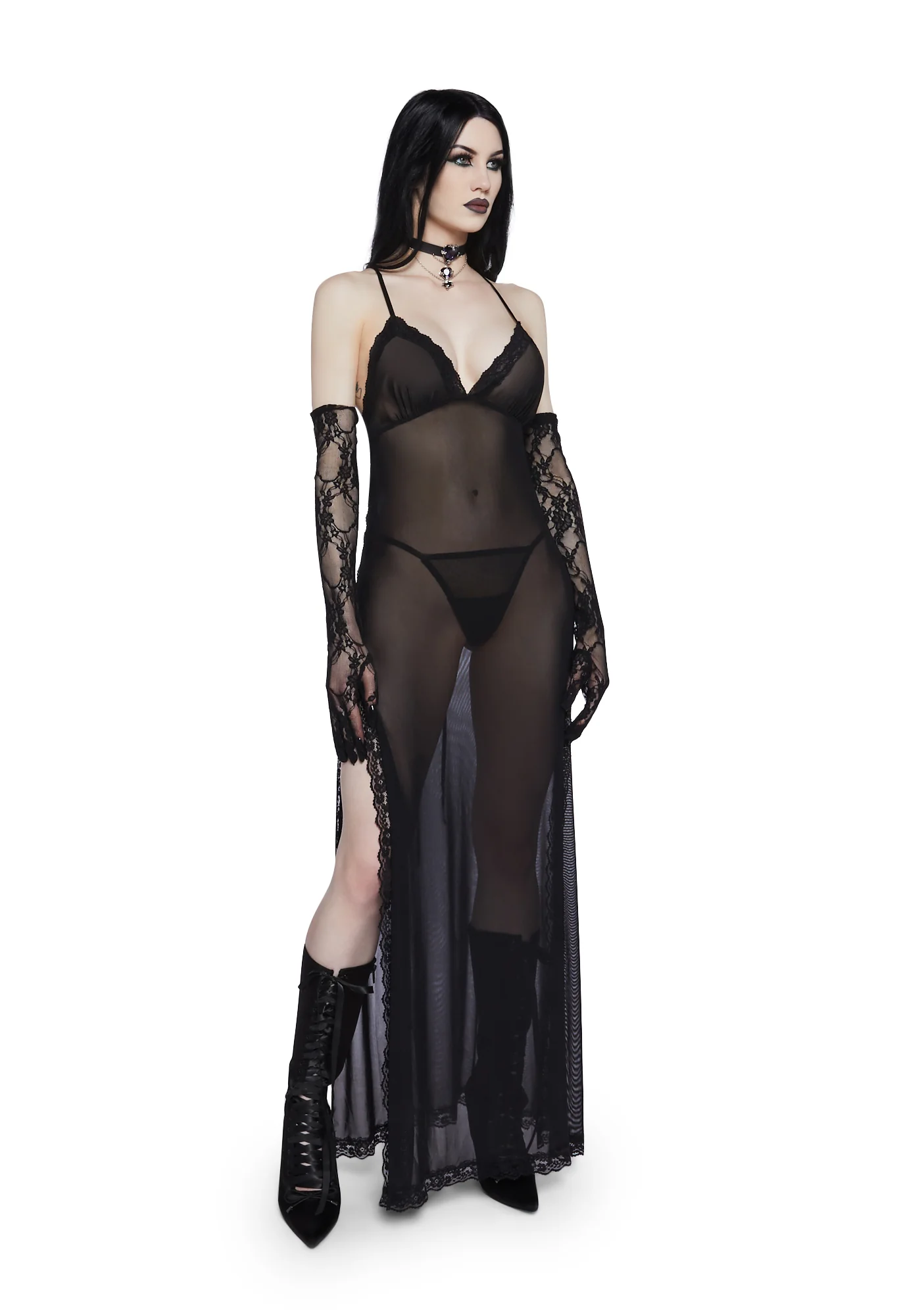 In For The Night Lingerie Maxi Dress - Image 5