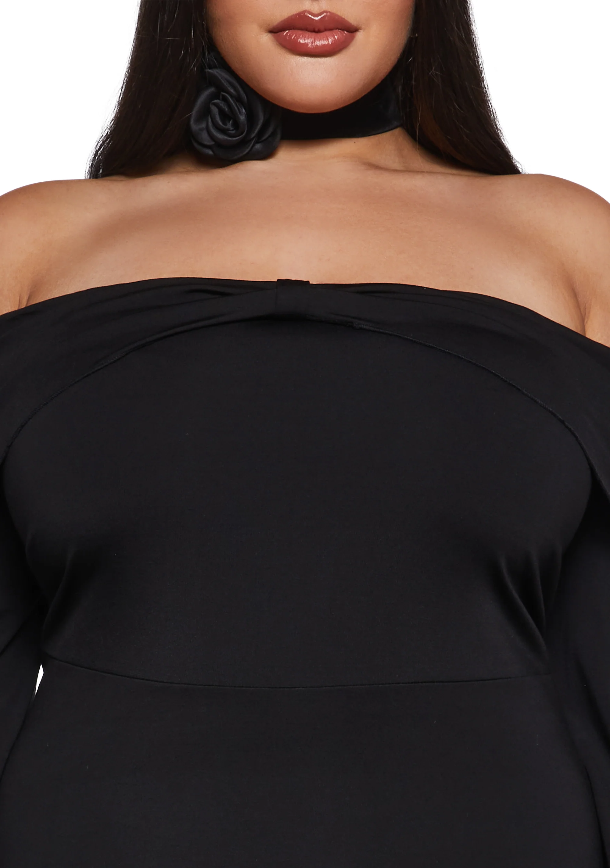 In Her Element Off The Shoulder Dress - Black - Image 10