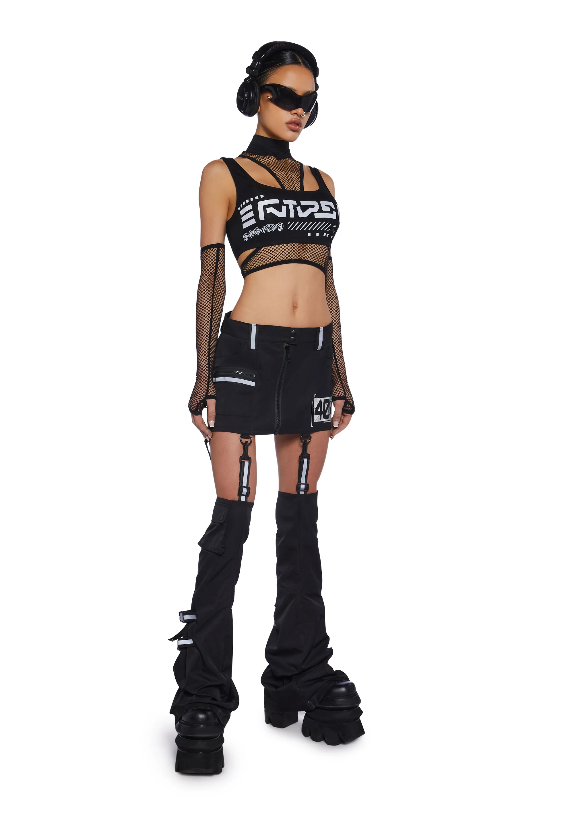 In The Matrix Mini Skirt With Leg Warmers - Image 5