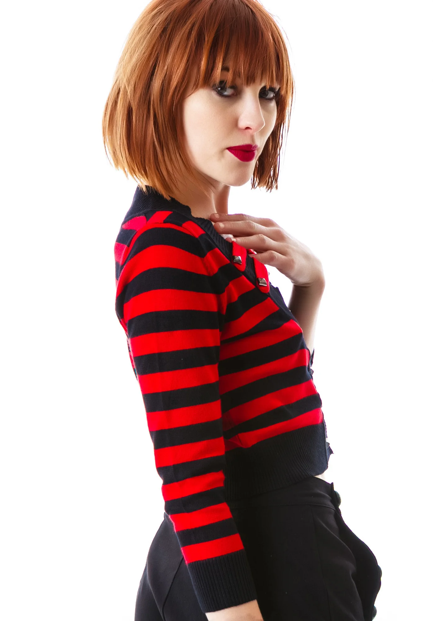 In The Moment Crop Striped Cardigan - Image 2
