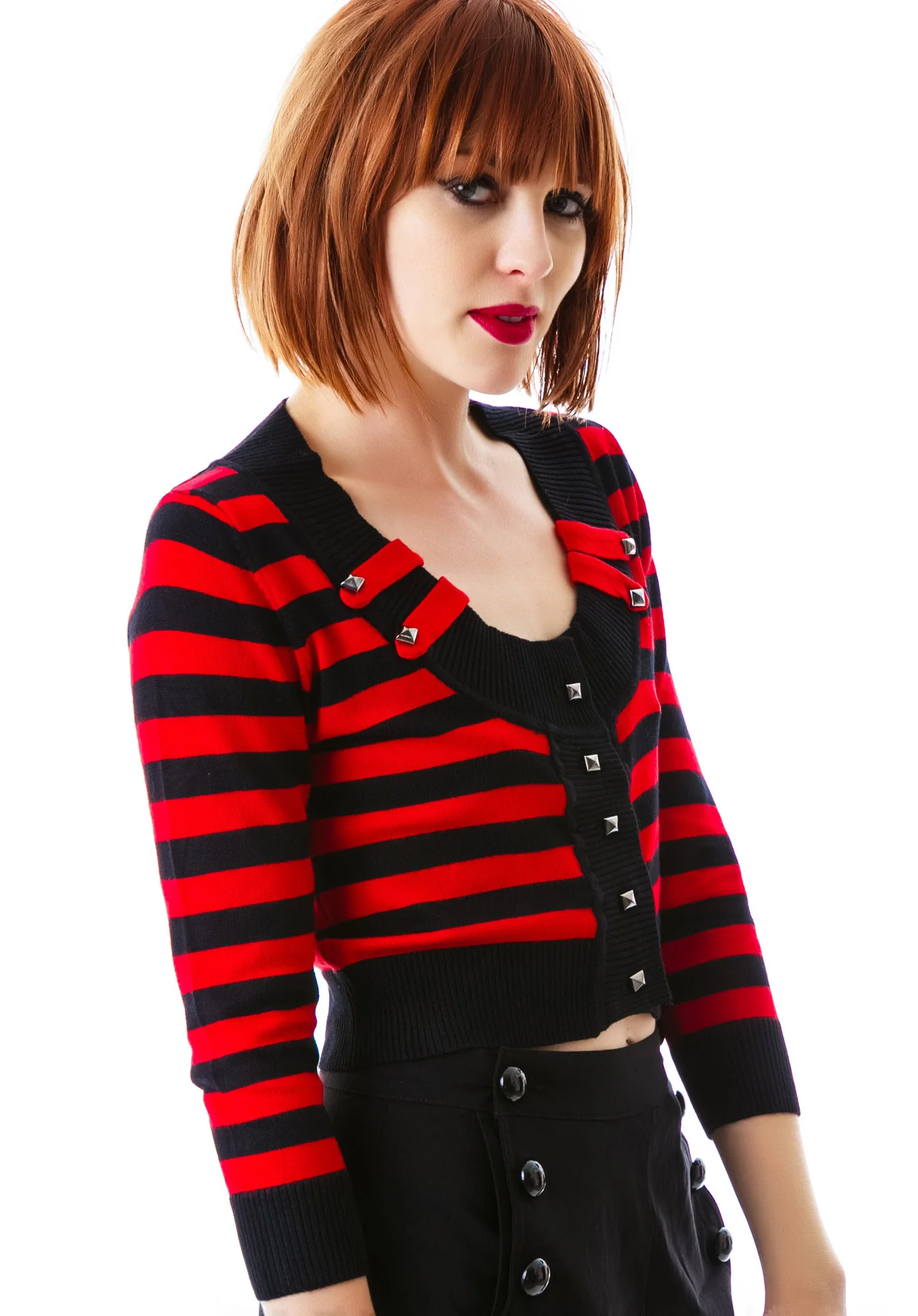 In The Moment Crop Striped Cardigan - Image 5