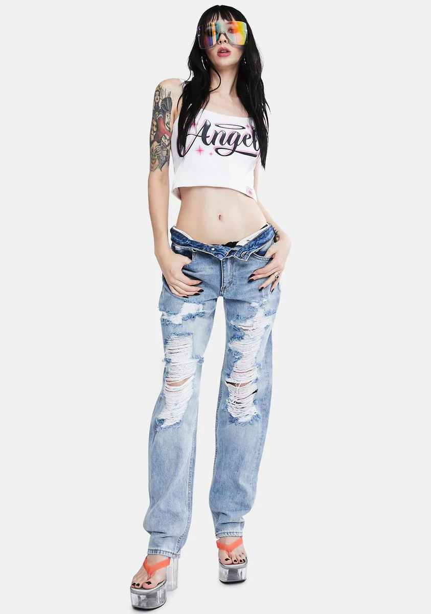 Indigo Raider Super Trash Rebound Mid Rise Jeans - Image 2