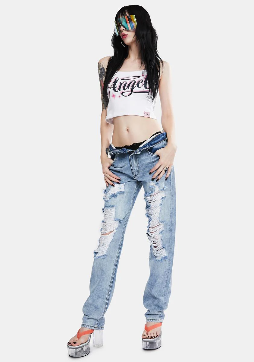 Indigo Raider Super Trash Rebound Mid Rise Jeans - Image 3