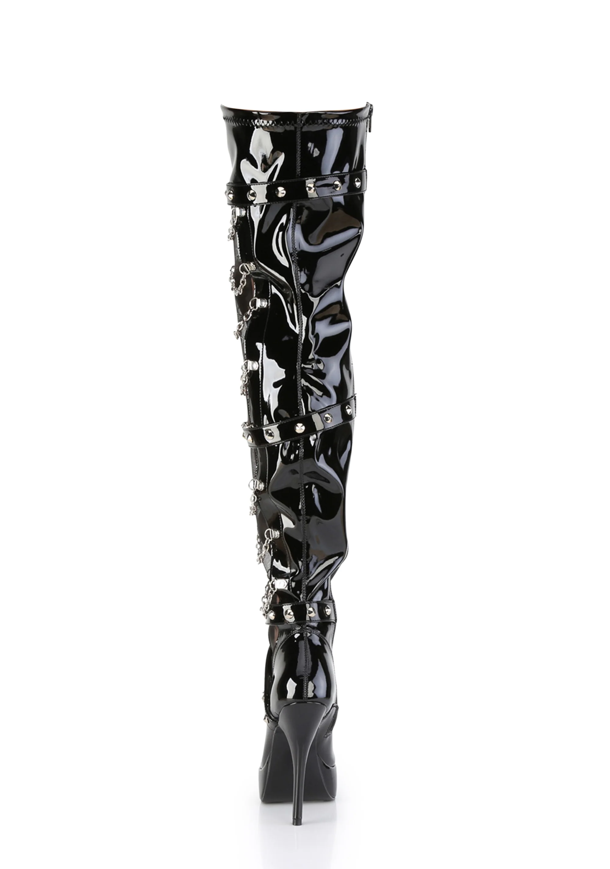 Indulge-3026 Platform Thigh High Boots-Black - Image 5